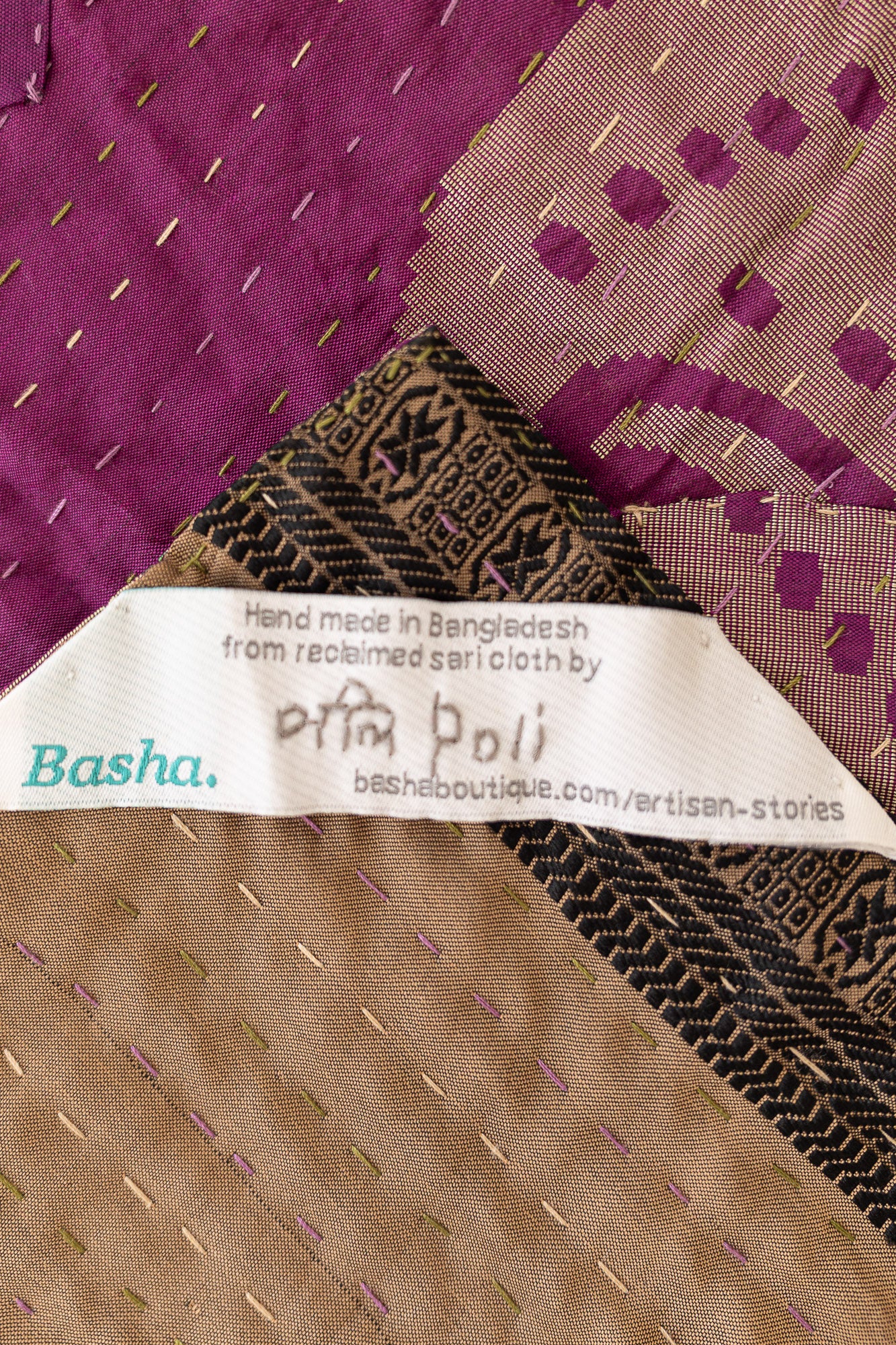Noble Silk Blend Kantha Throw