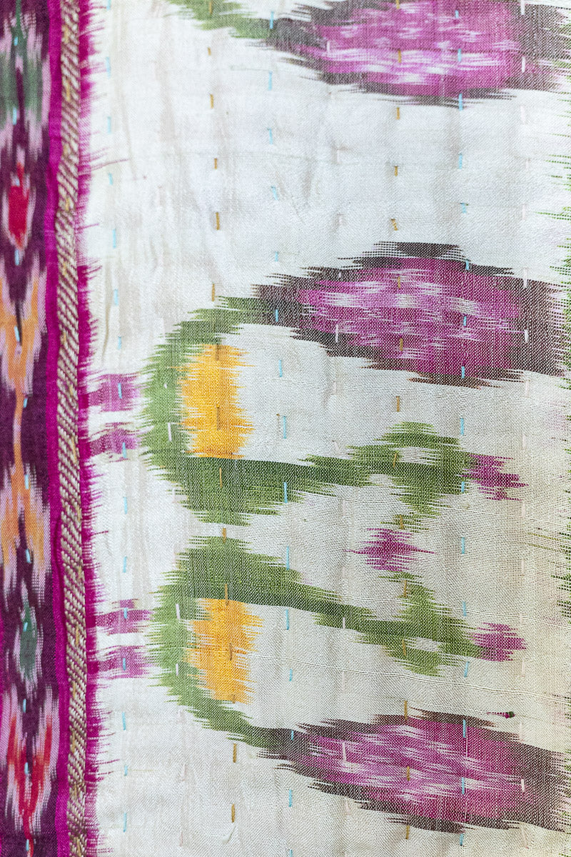 Noble Silk Blend Kantha Throw