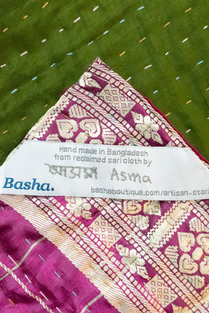 Noble Silk Blend Kantha Throw