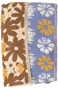 Kantha Large Throw Blanket