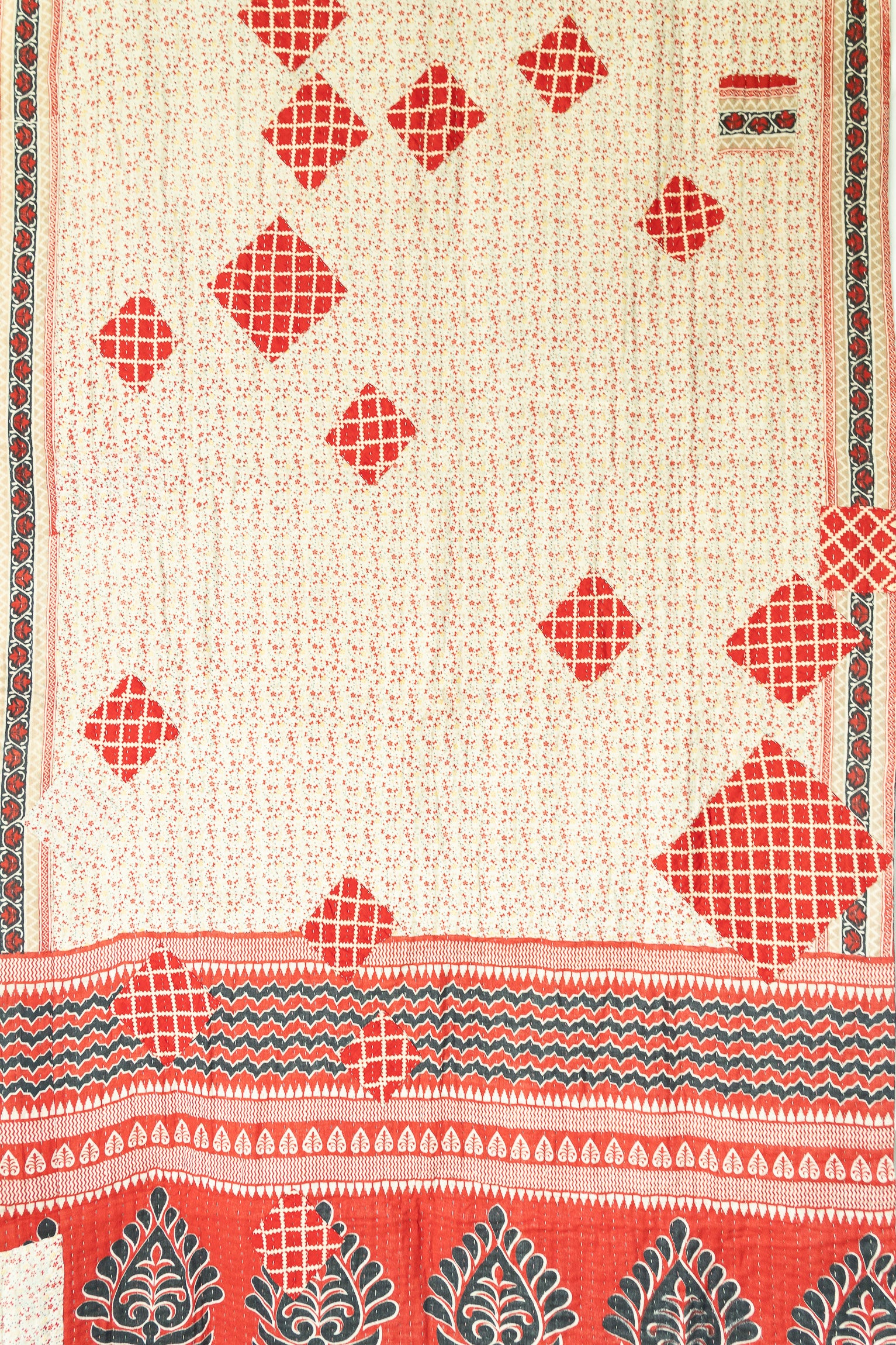 Kantha Throw Bed Quilt