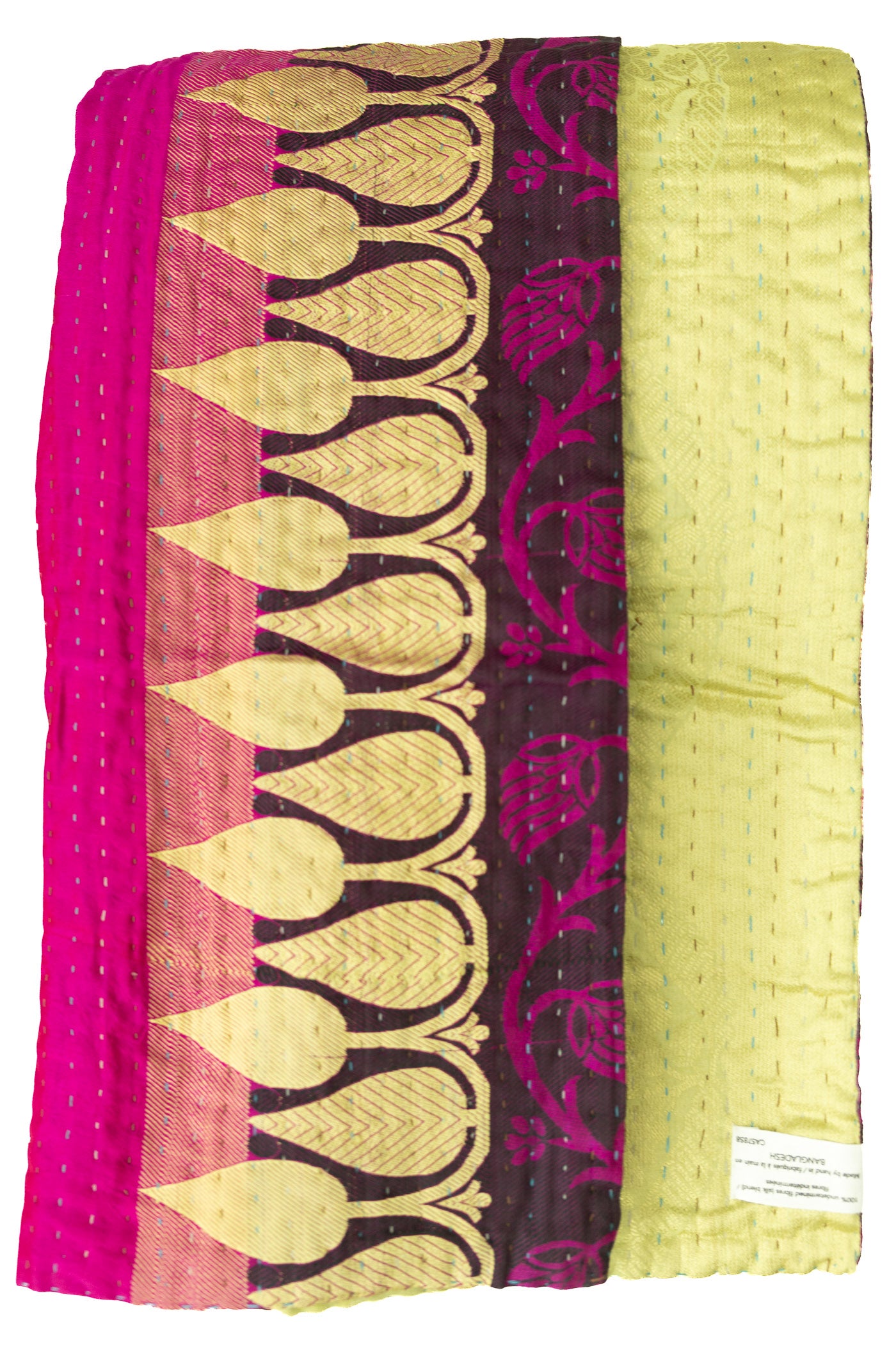 Numinous Silk Blend Kantha Throw Blanket