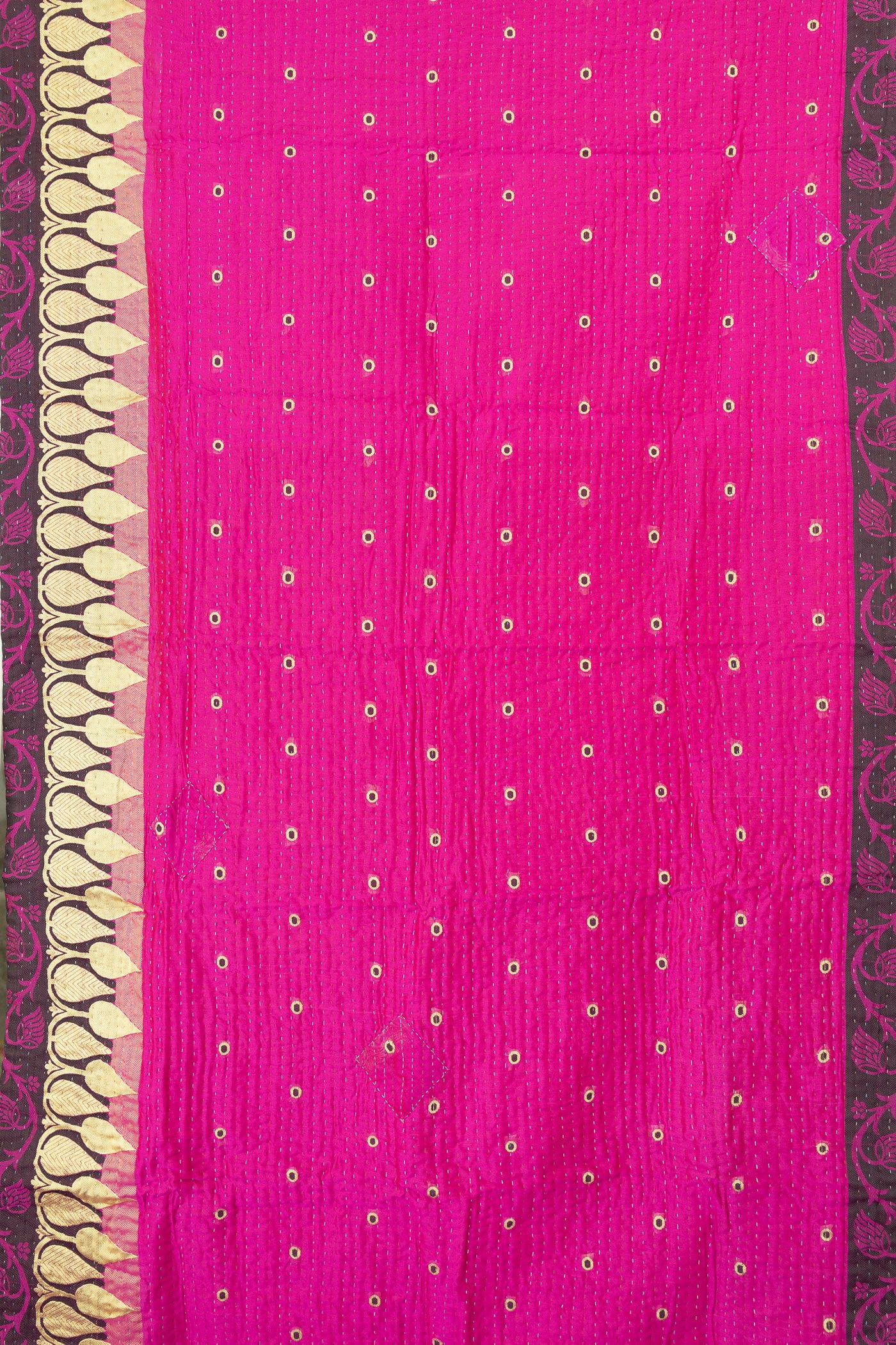 Numinous Silk Blend Kantha Throw Blanket