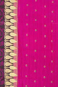 Numinous Silk Blend Kantha Throw Blanket