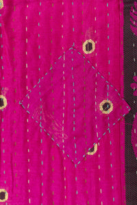 Numinous Silk Blend Kantha Throw Blanket