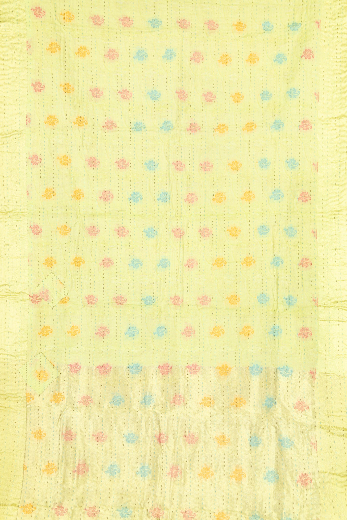 Numinous Silk Blend Kantha Throw Blanket