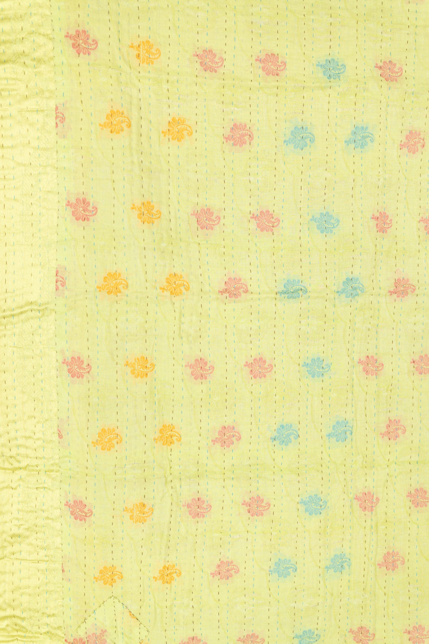 Numinous Silk Blend Kantha Throw Blanket