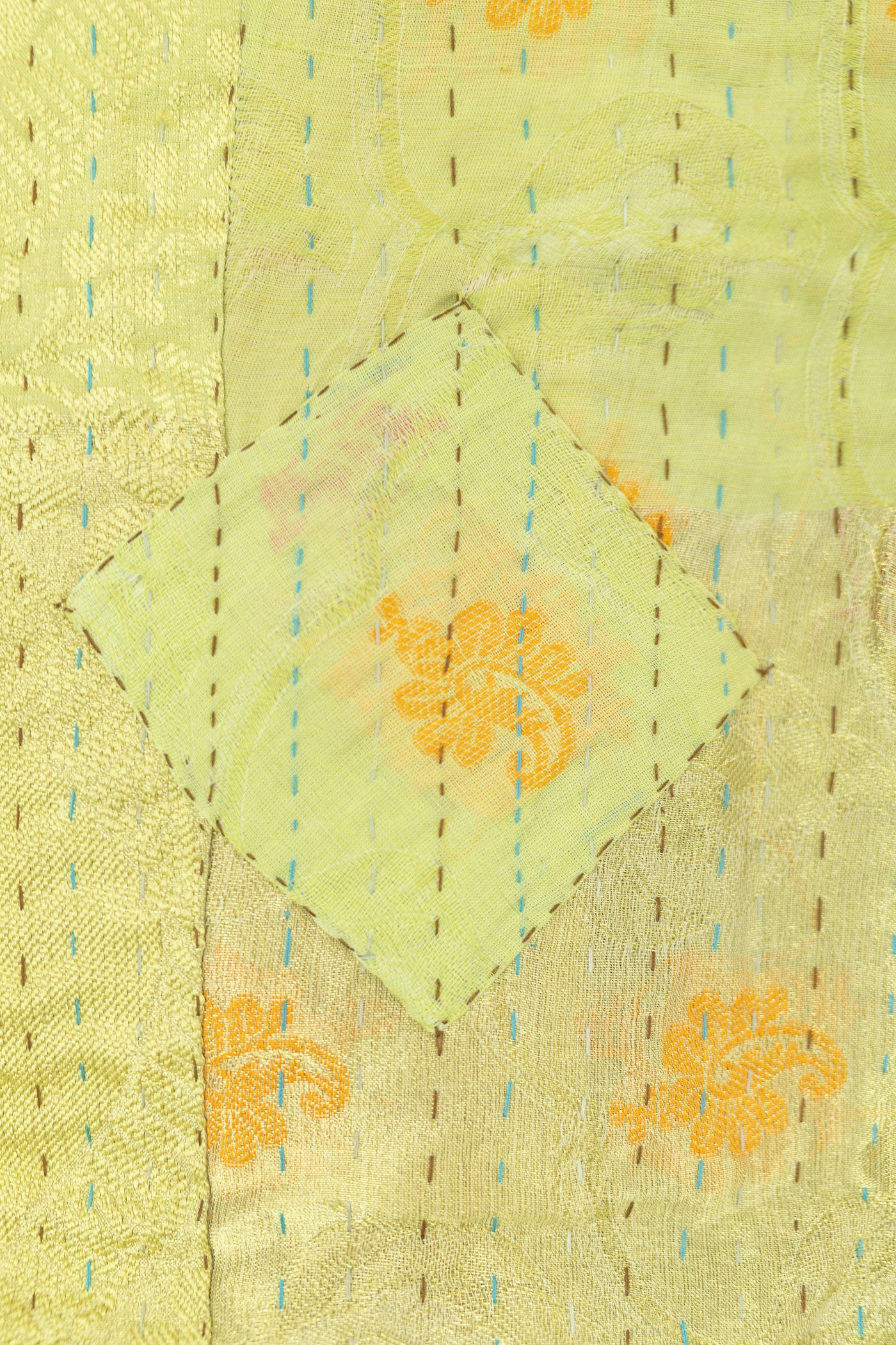 Numinous Silk Blend Kantha Throw Blanket