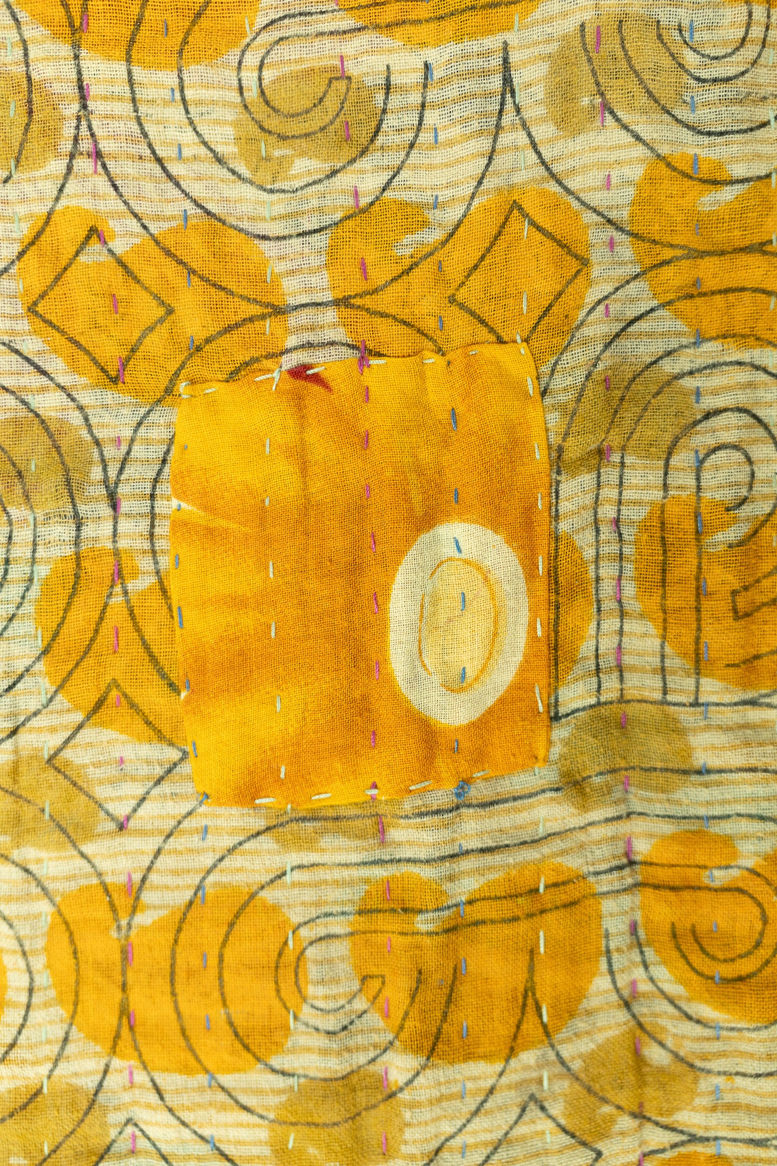 Optimistic Kantha Throw