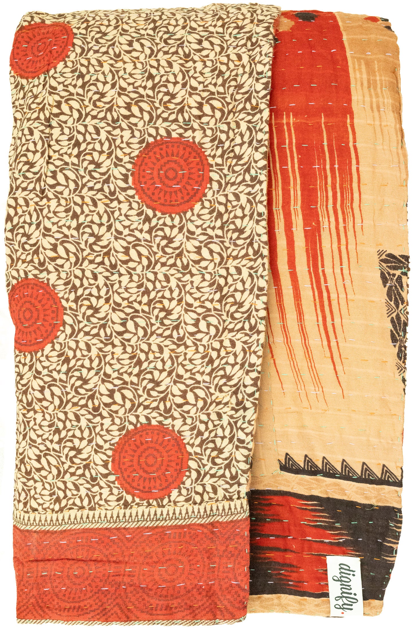 Orbit Large Kantha Throw Blanket