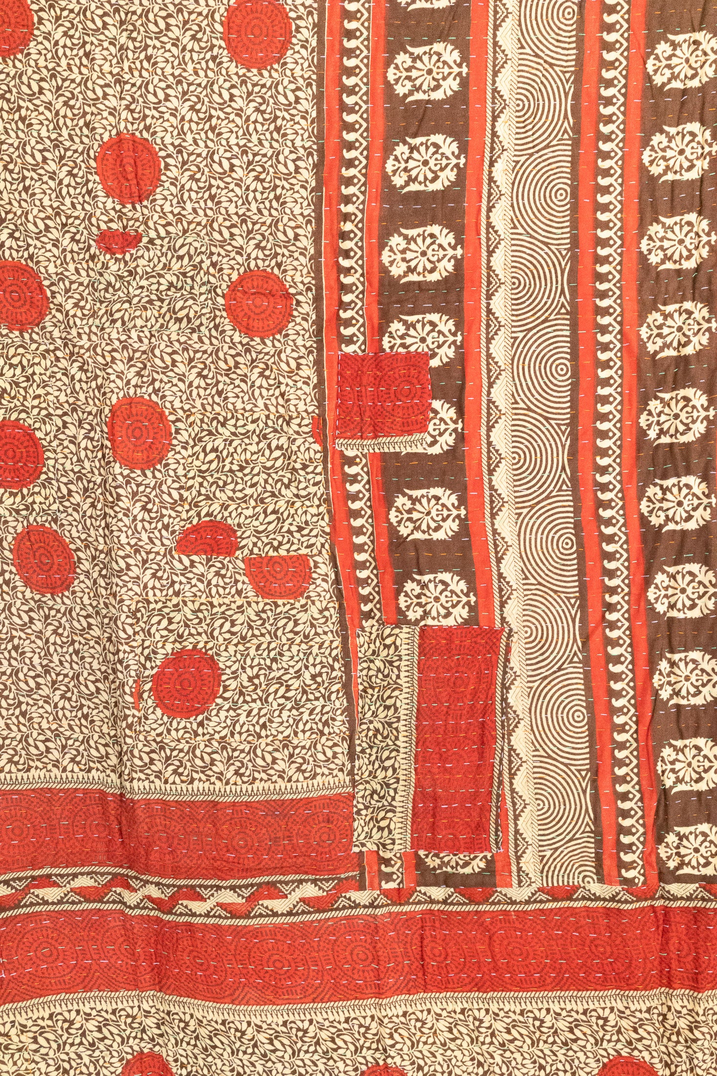 Orbit Large Kantha Throw Blanket