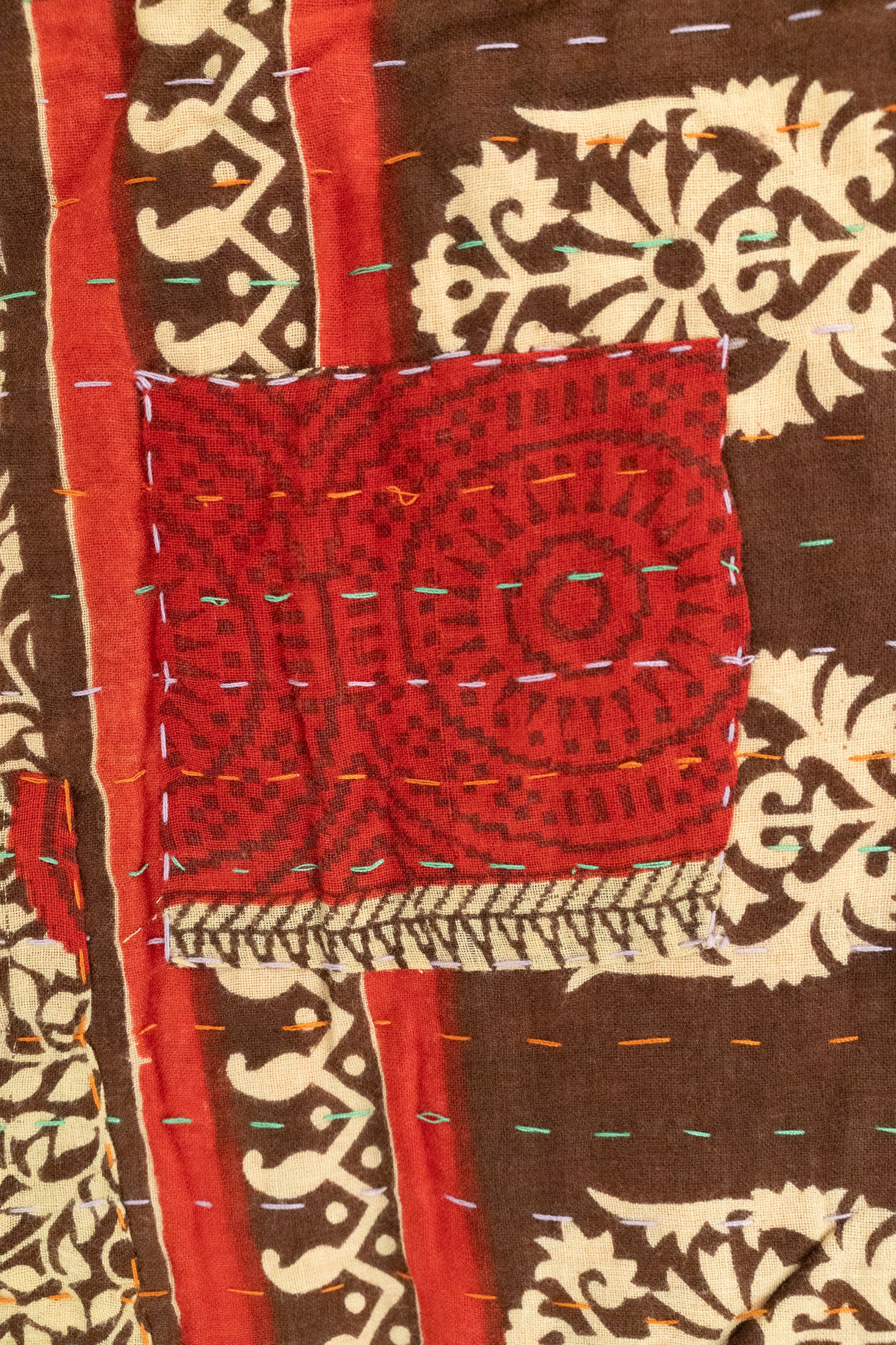 Orbit Large Kantha Throw Blanket