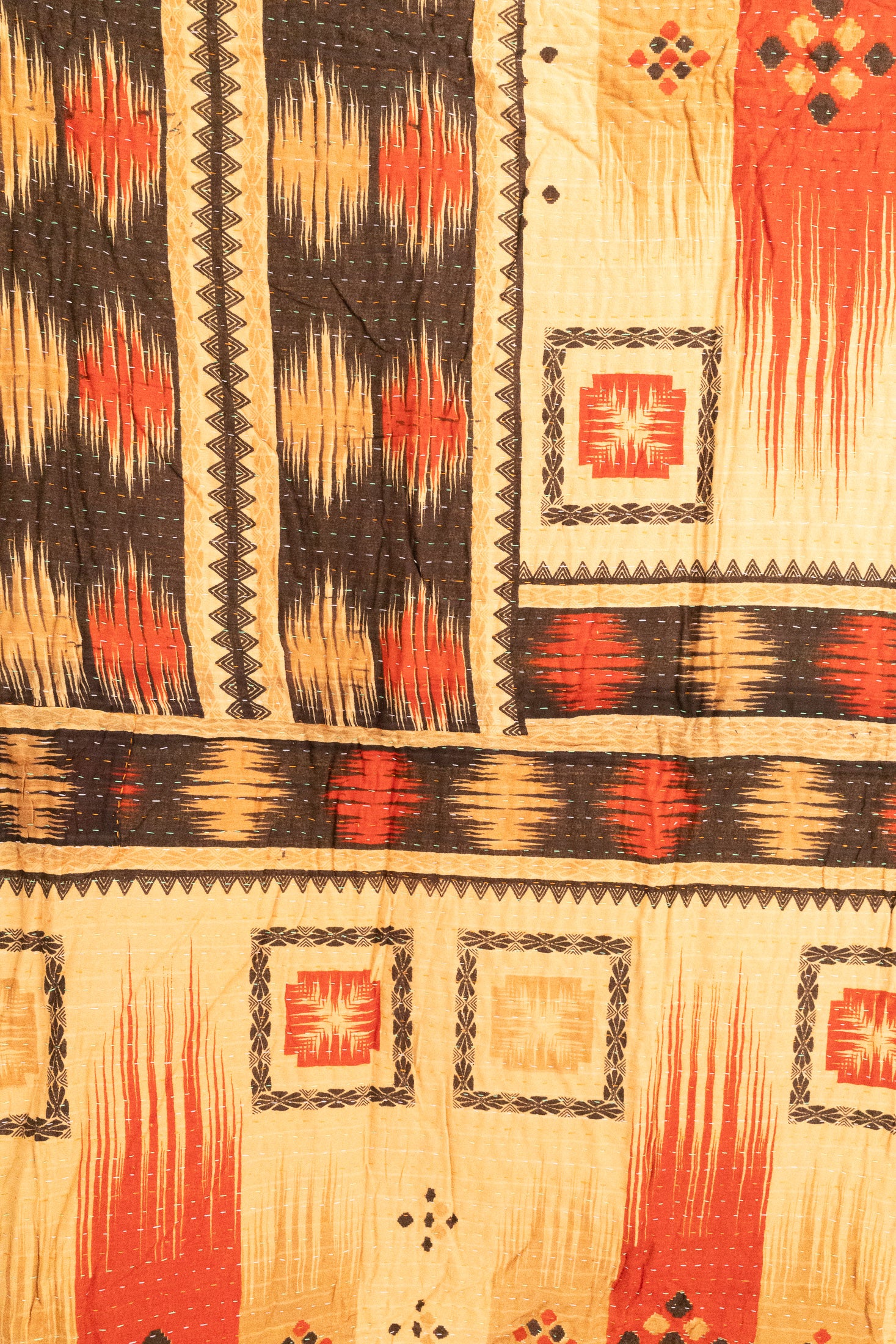 Orbit Large Kantha Throw Blanket