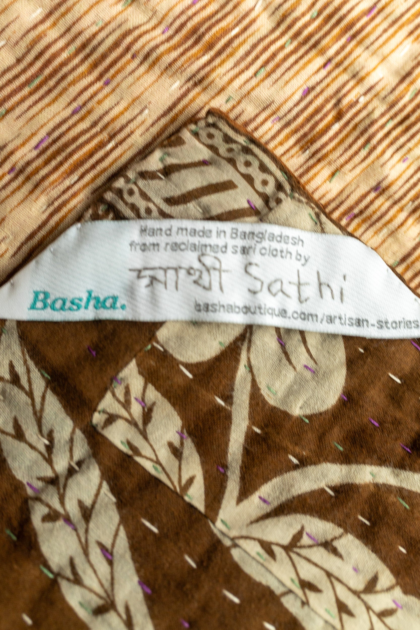 Painterly Kantha Throw