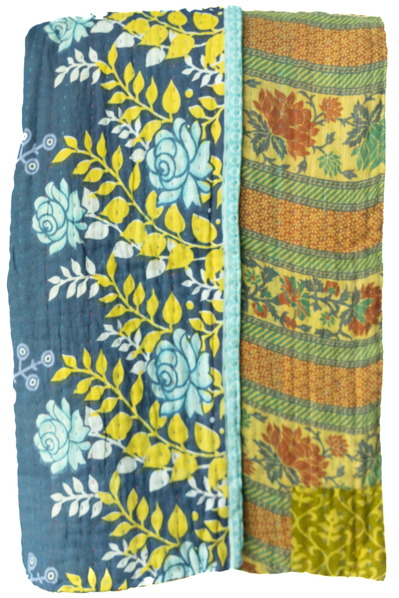 Painterly Kantha Throw