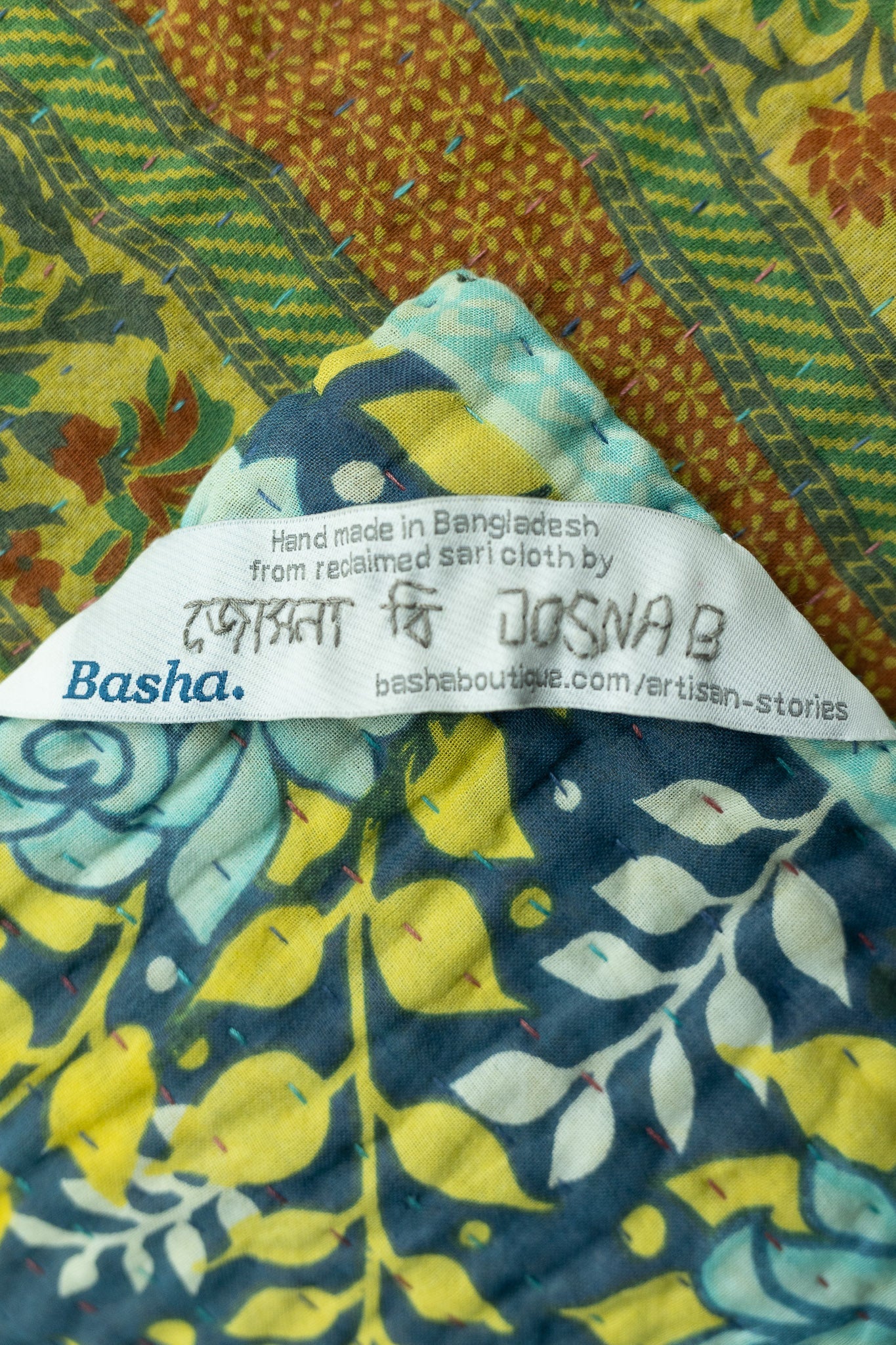 Painterly Kantha Throw