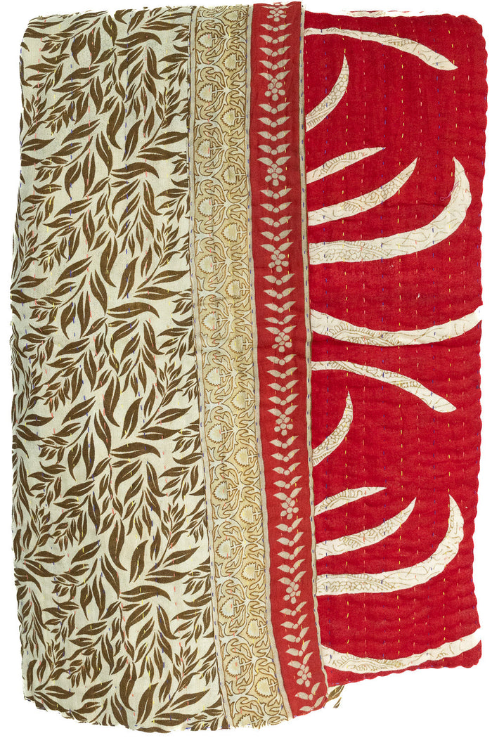 Kantha Throw Bed Quilt