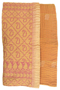 Kantha Silk Throw Blanket