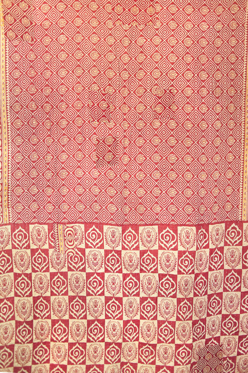 Peace Kantha Christmas Throw