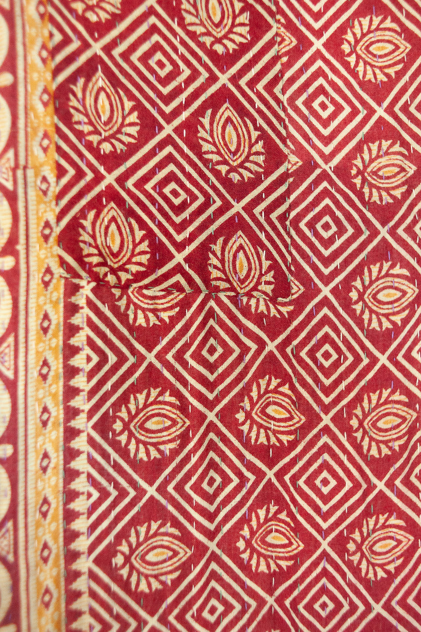 Peace Kantha Christmas Throw