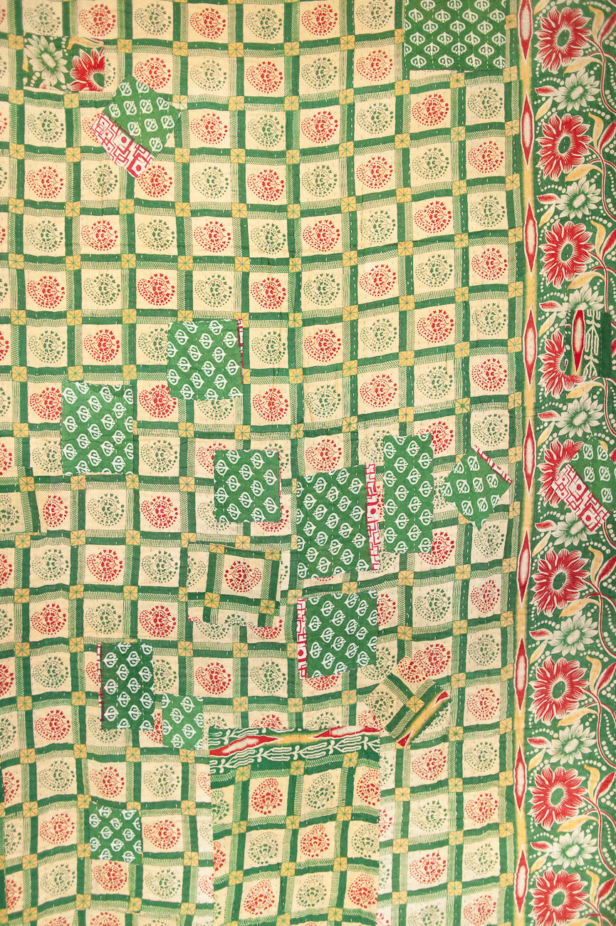 Peace Kantha Christmas Throw