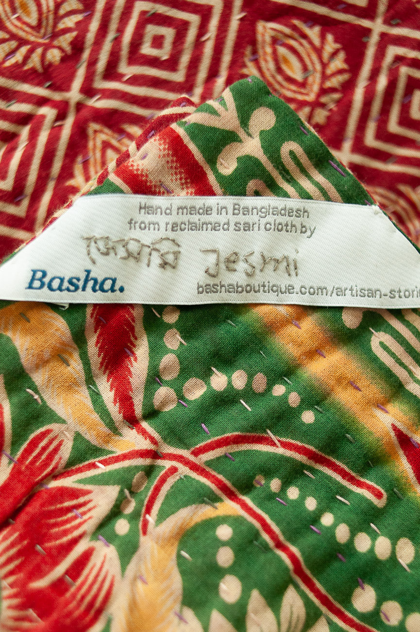 Peace Kantha Christmas Throw