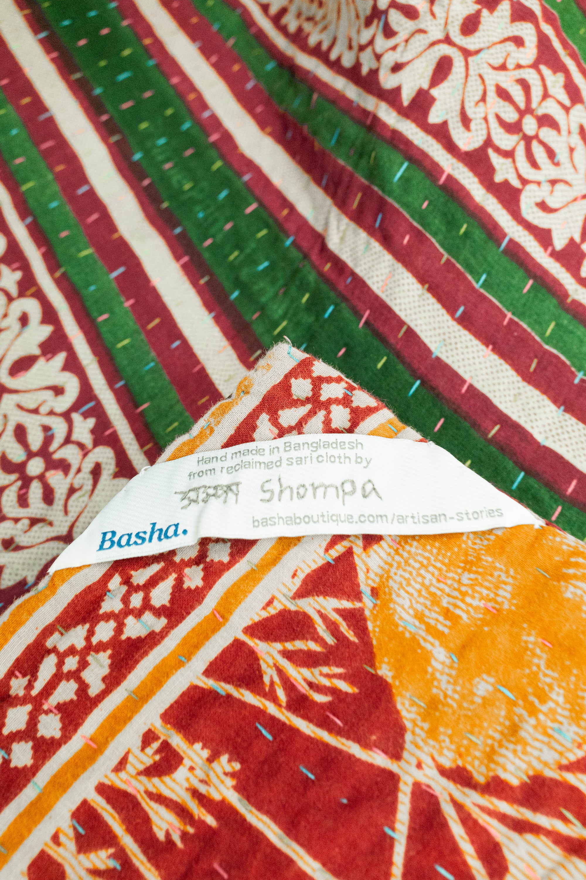 Peace Kantha Throw
