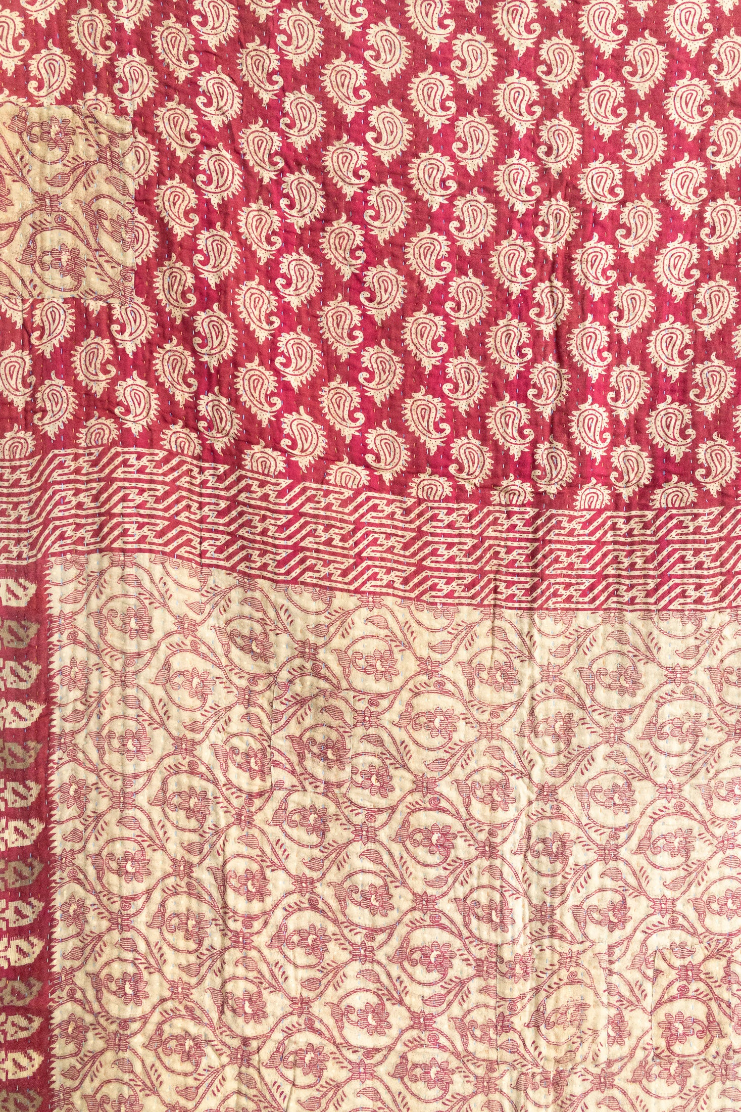 Peace Holiday Kantha Blanket