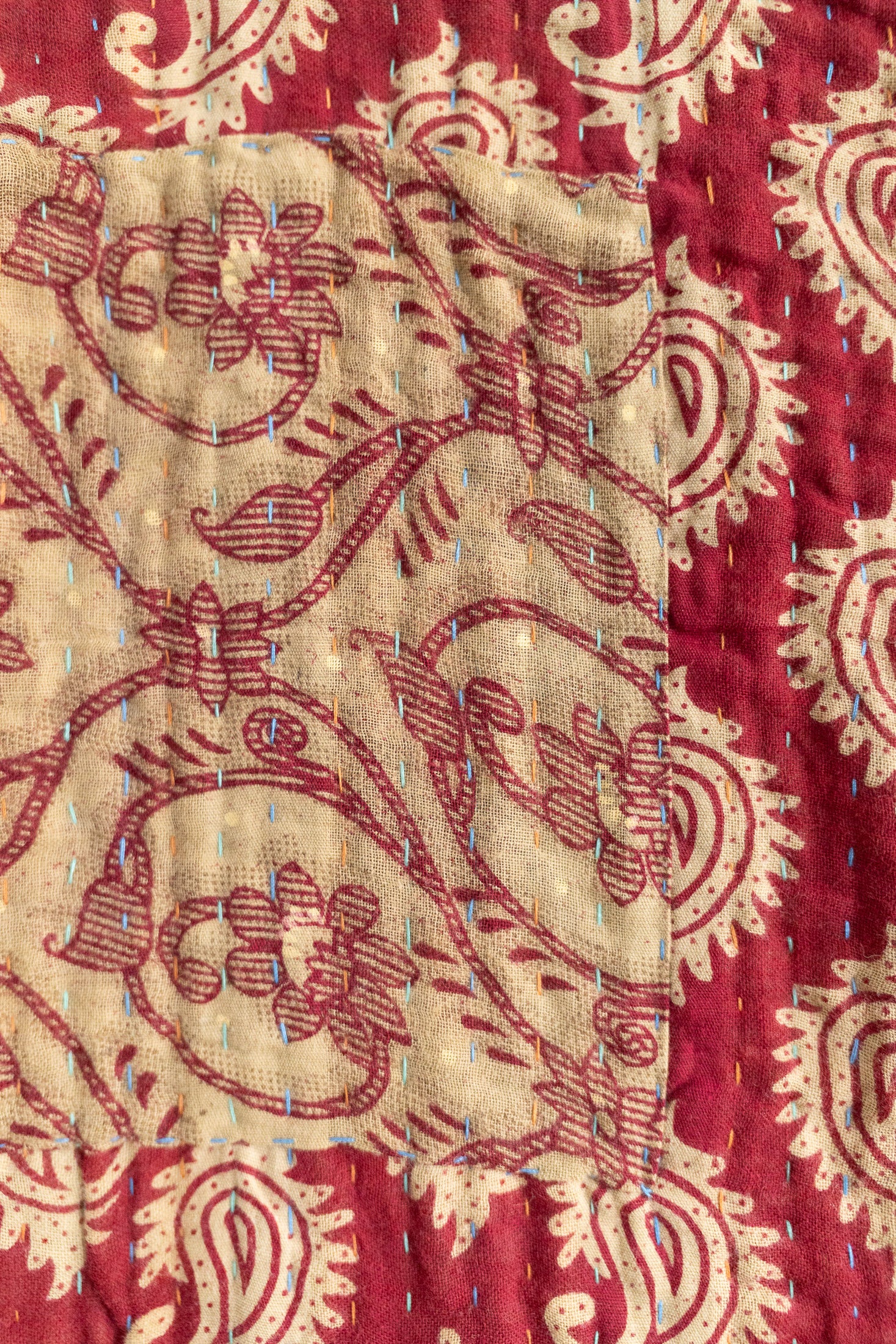 Peace Holiday Kantha Blanket