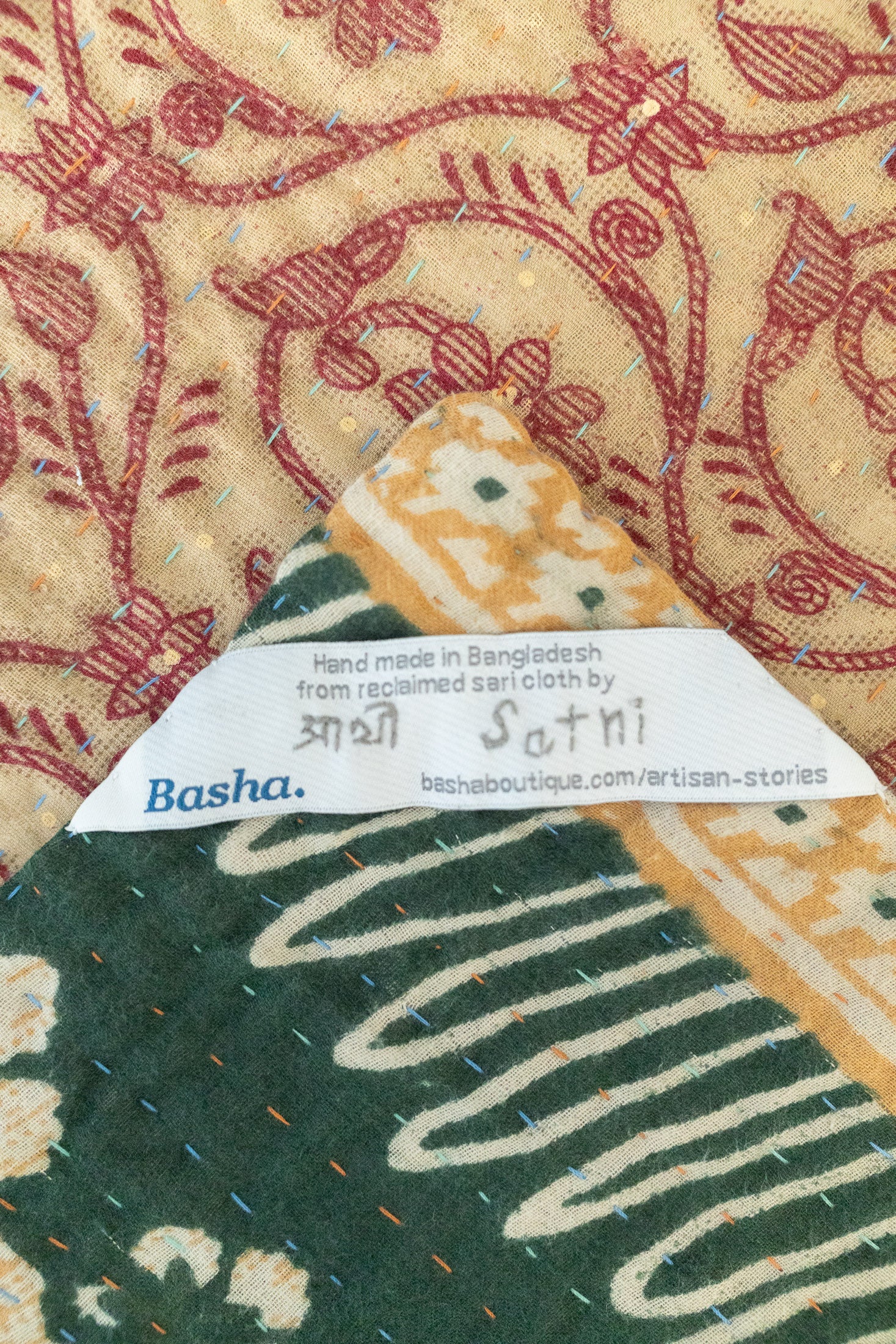 Peace Holiday Kantha Blanket