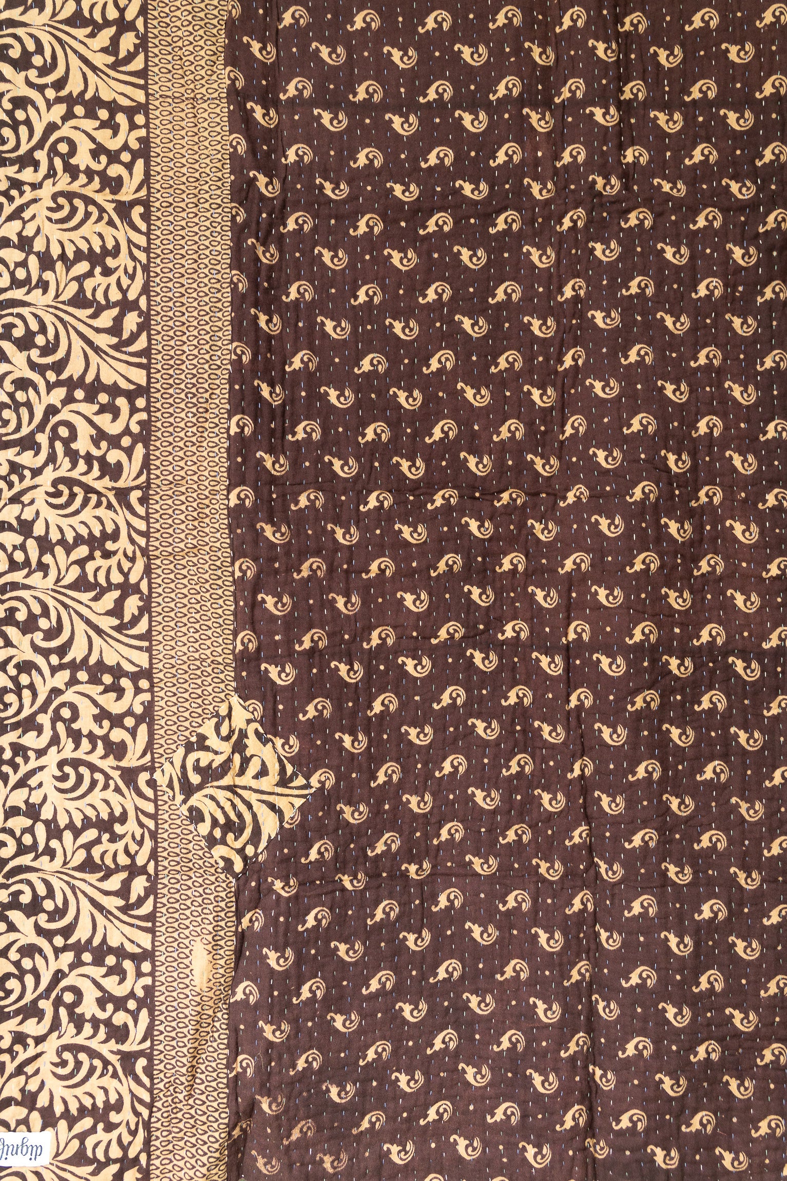 Peaceful Kantha Throw