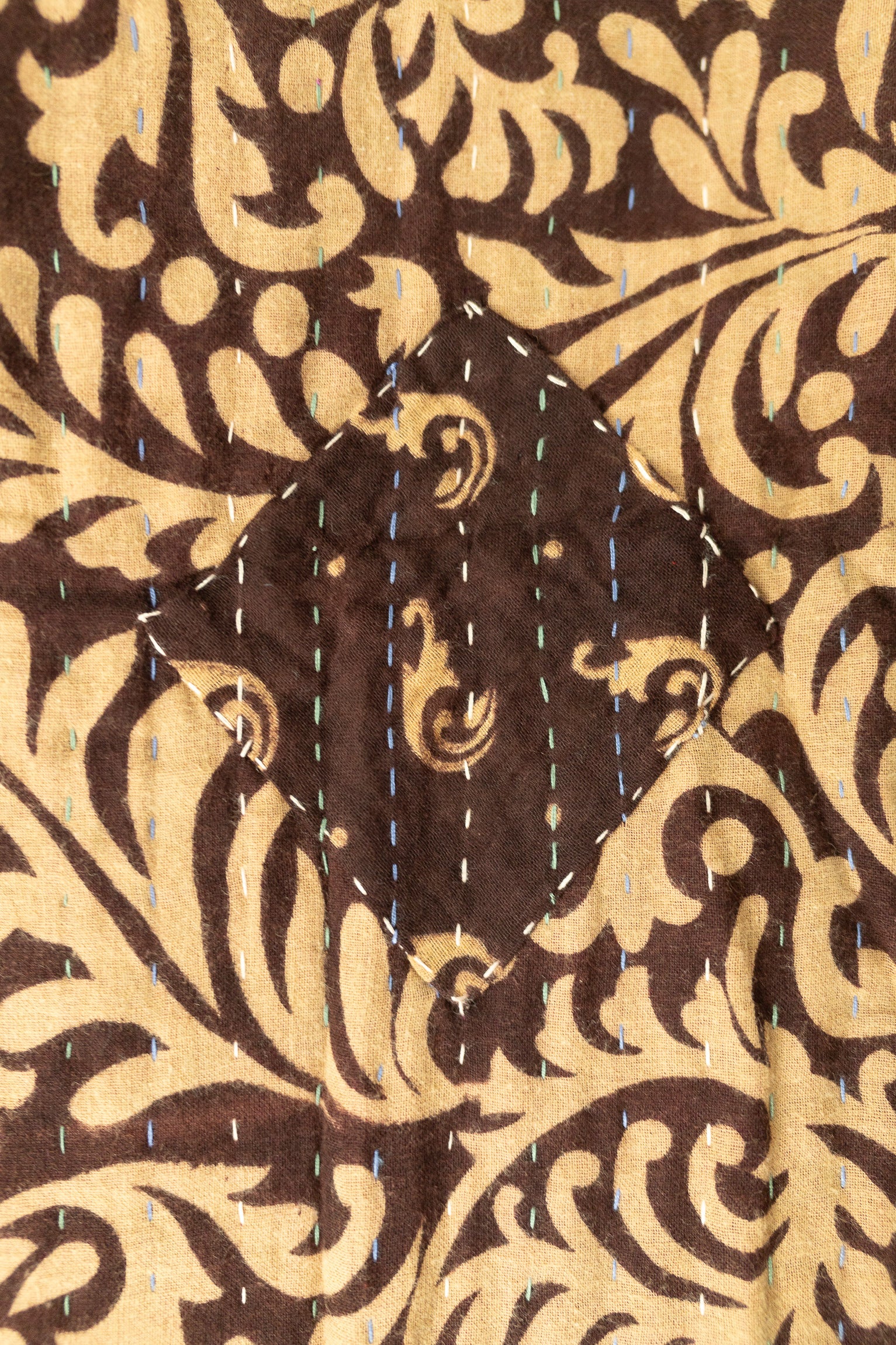 Peaceful Kantha Throw