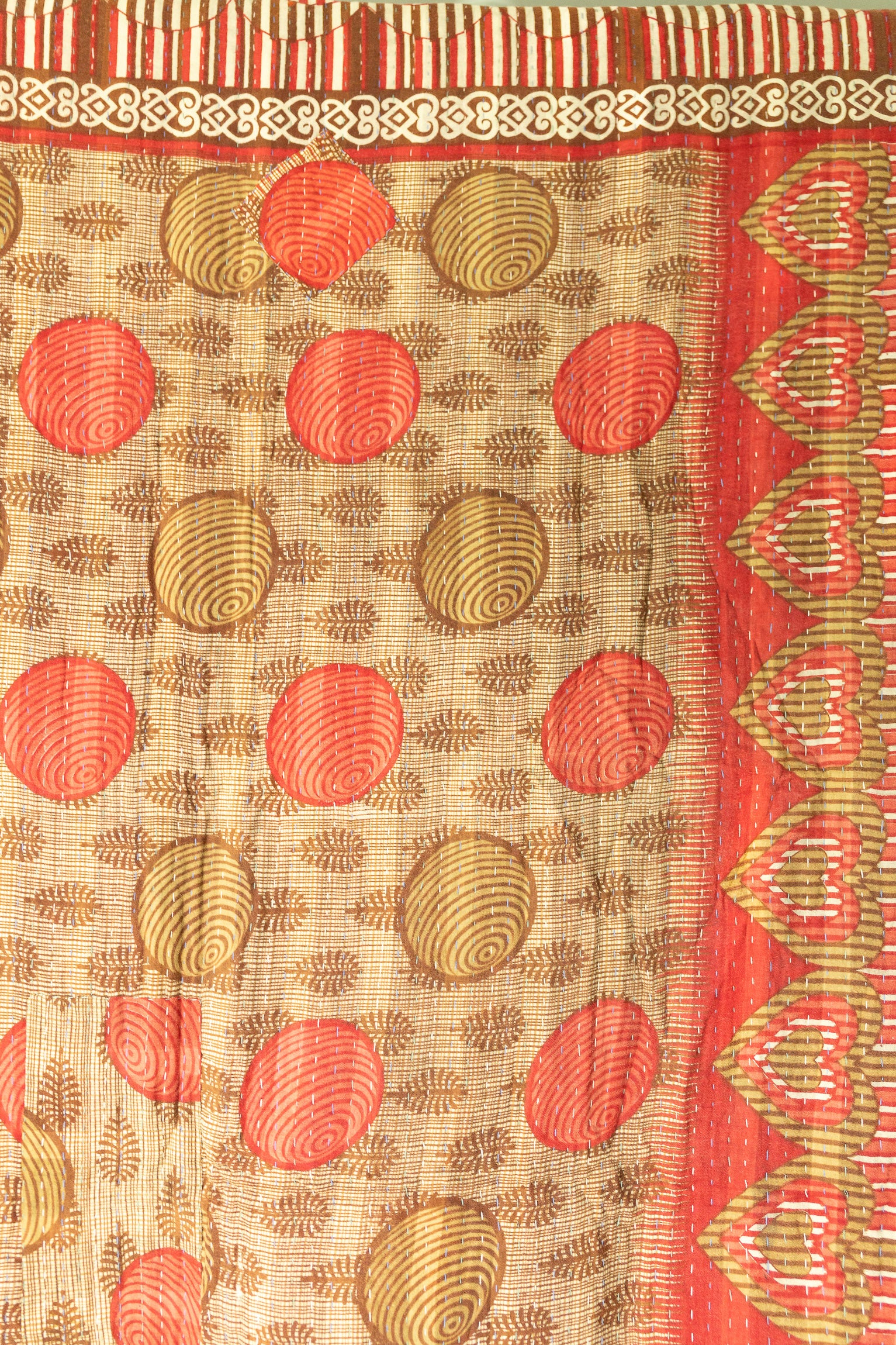 Peaceful Kantha Throw