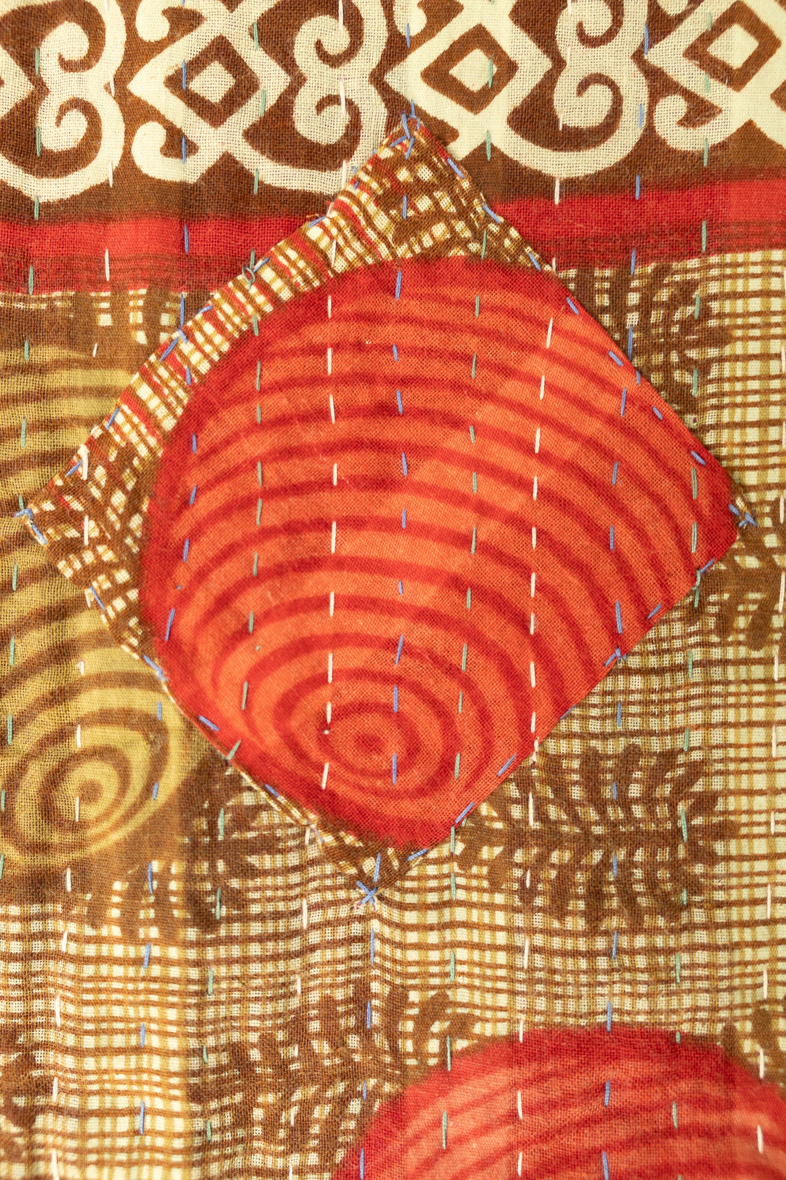 Peaceful Kantha Throw
