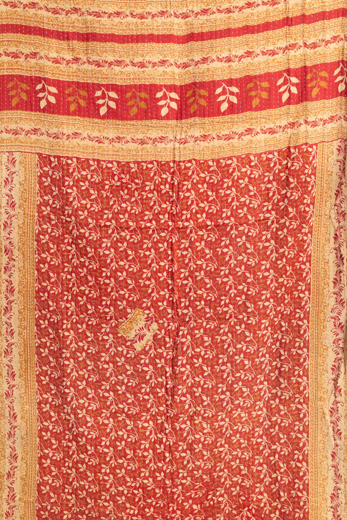 Peppermint Holiday Kantha Blanket