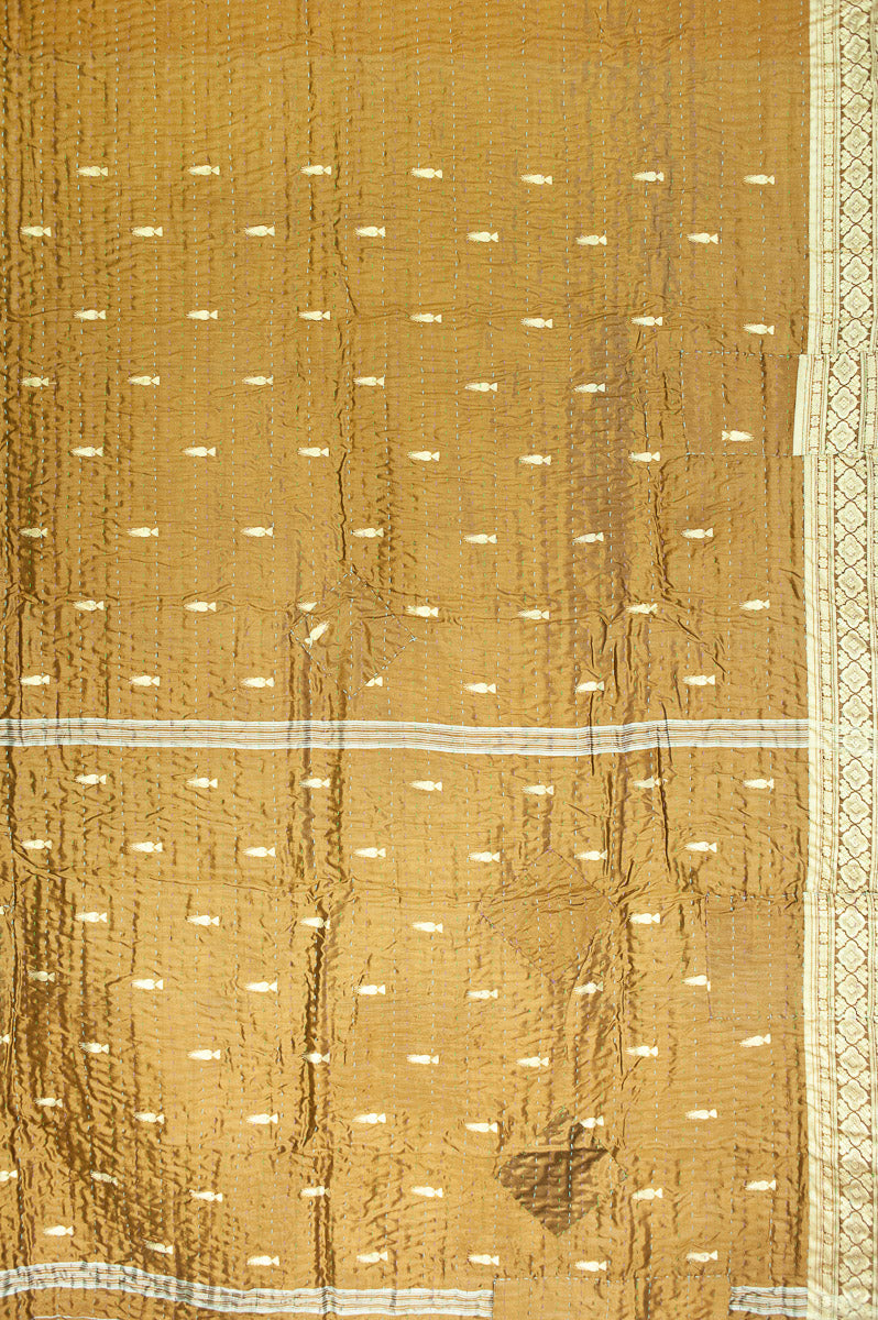 Pine Silk Blend Kantha Throw