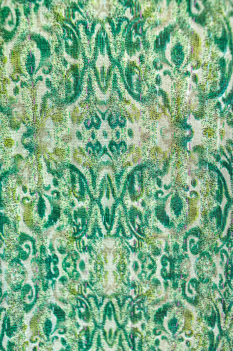 Pine Silk Blend Kantha Throw