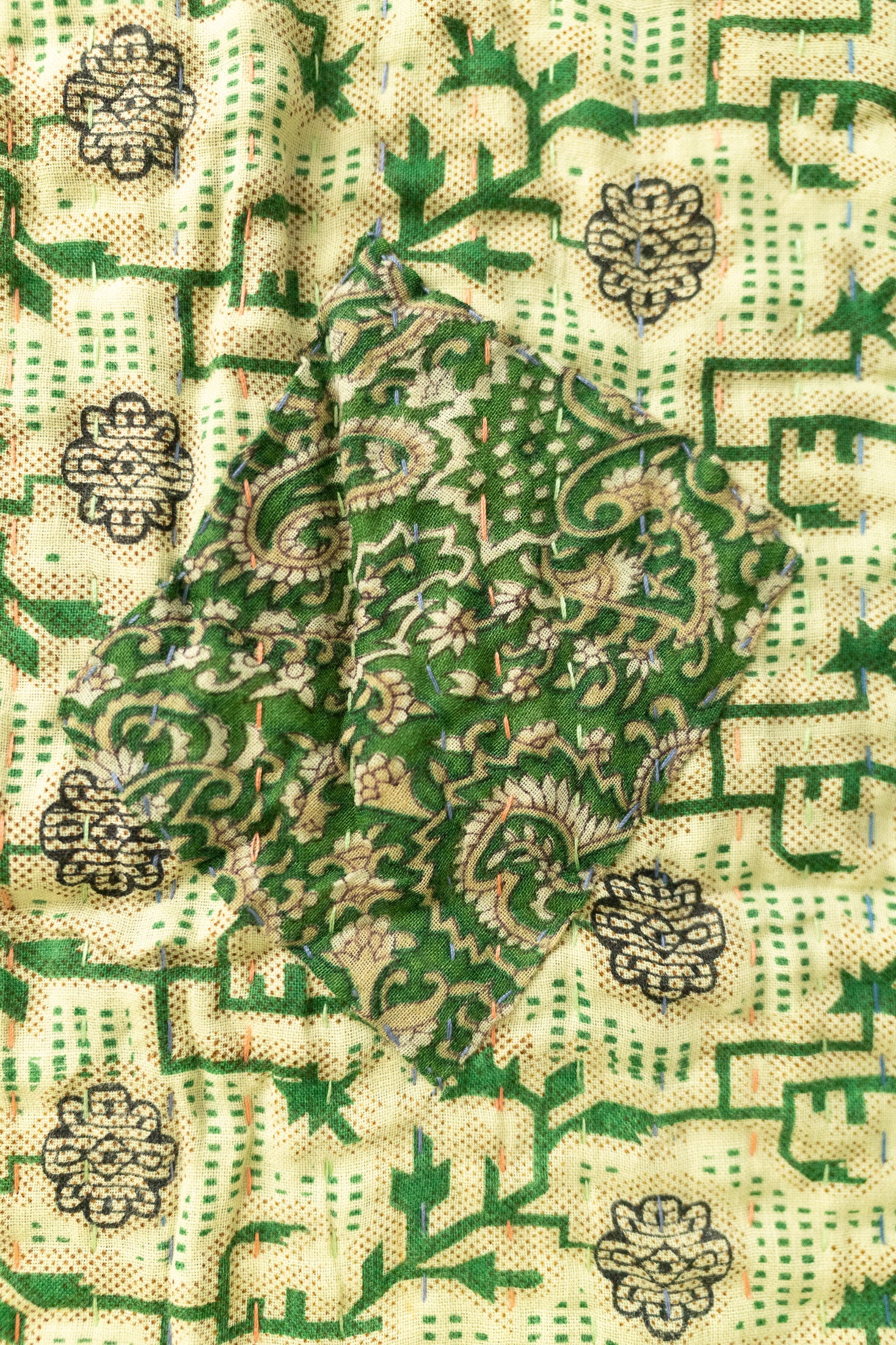 Pineberry Holiday Kantha Blanket
