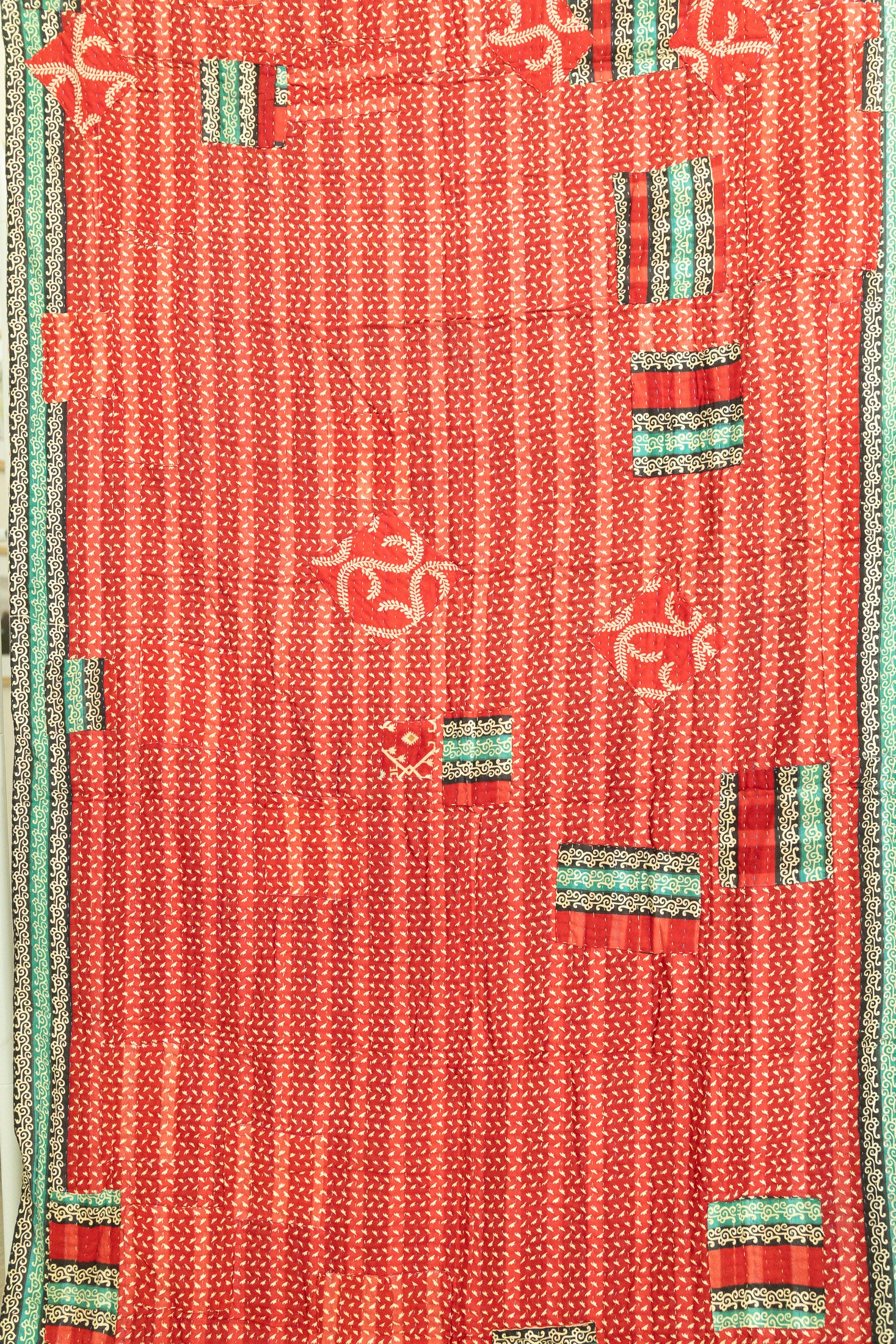 Pineberry Holiday Kantha Blanket