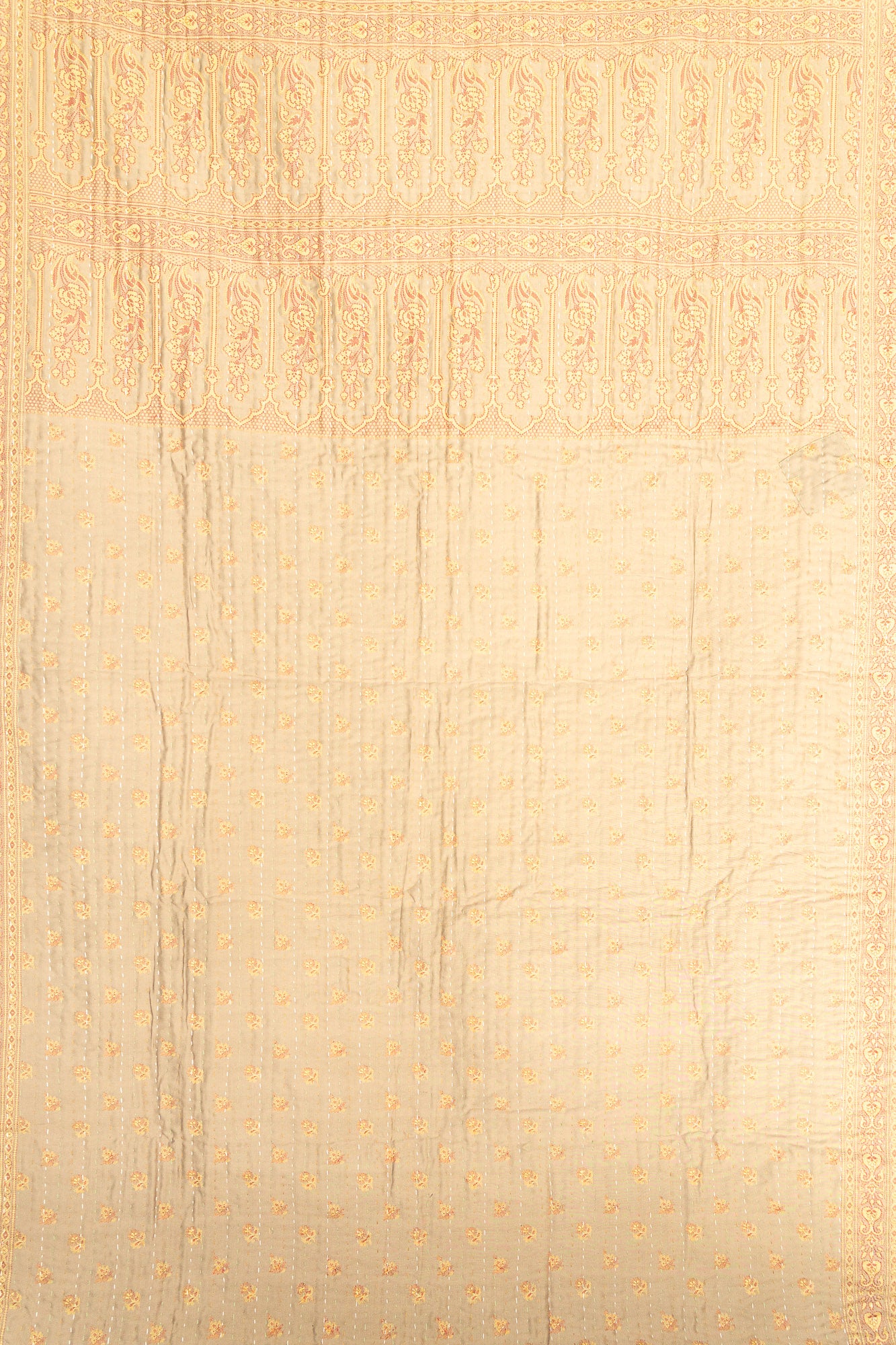 Kantha Silk Throw Blanket