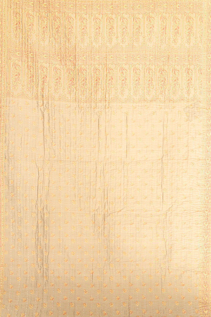 Kantha Silk Throw Blanket