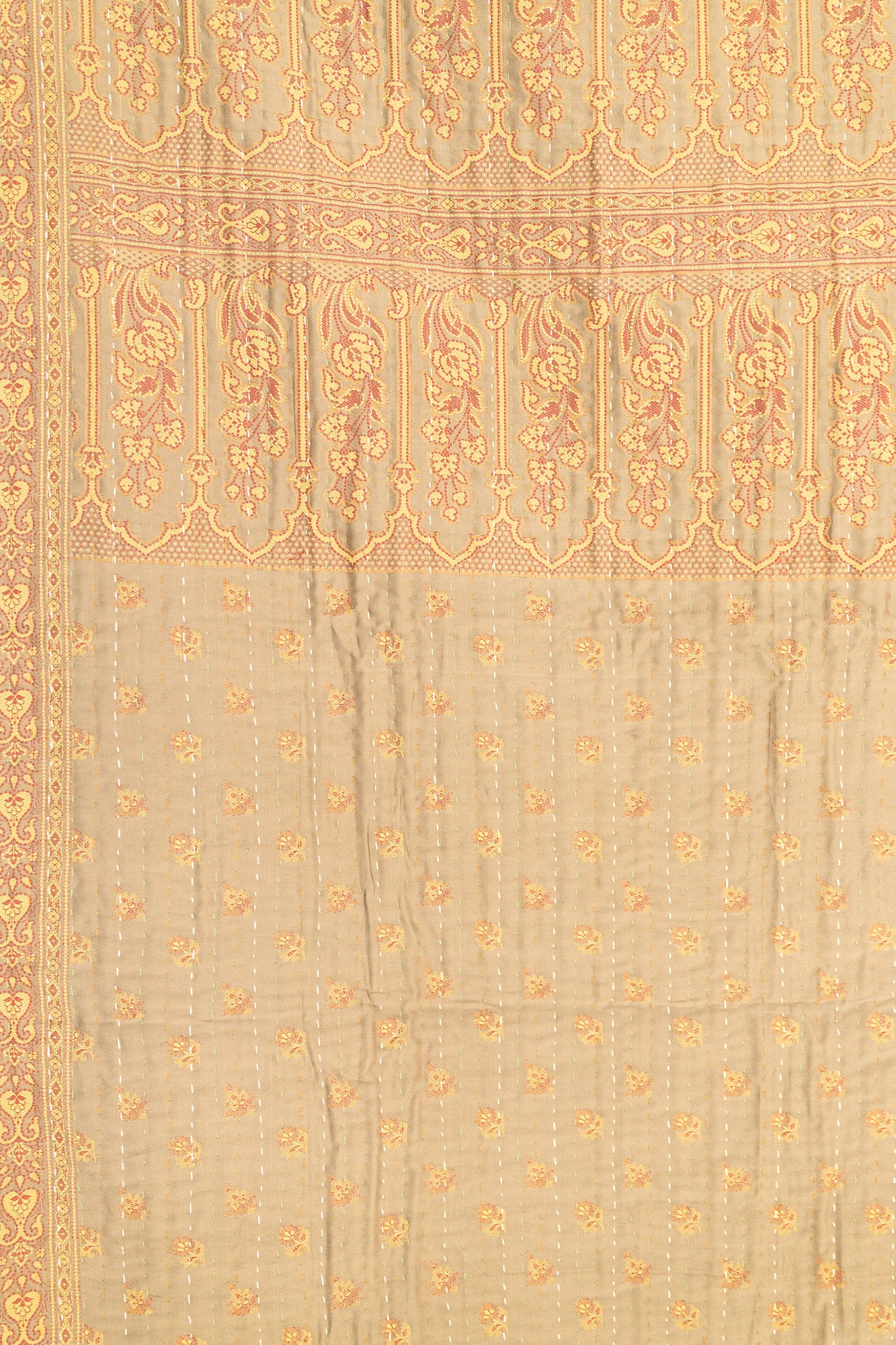 Plum Silk Blend Kantha Throw