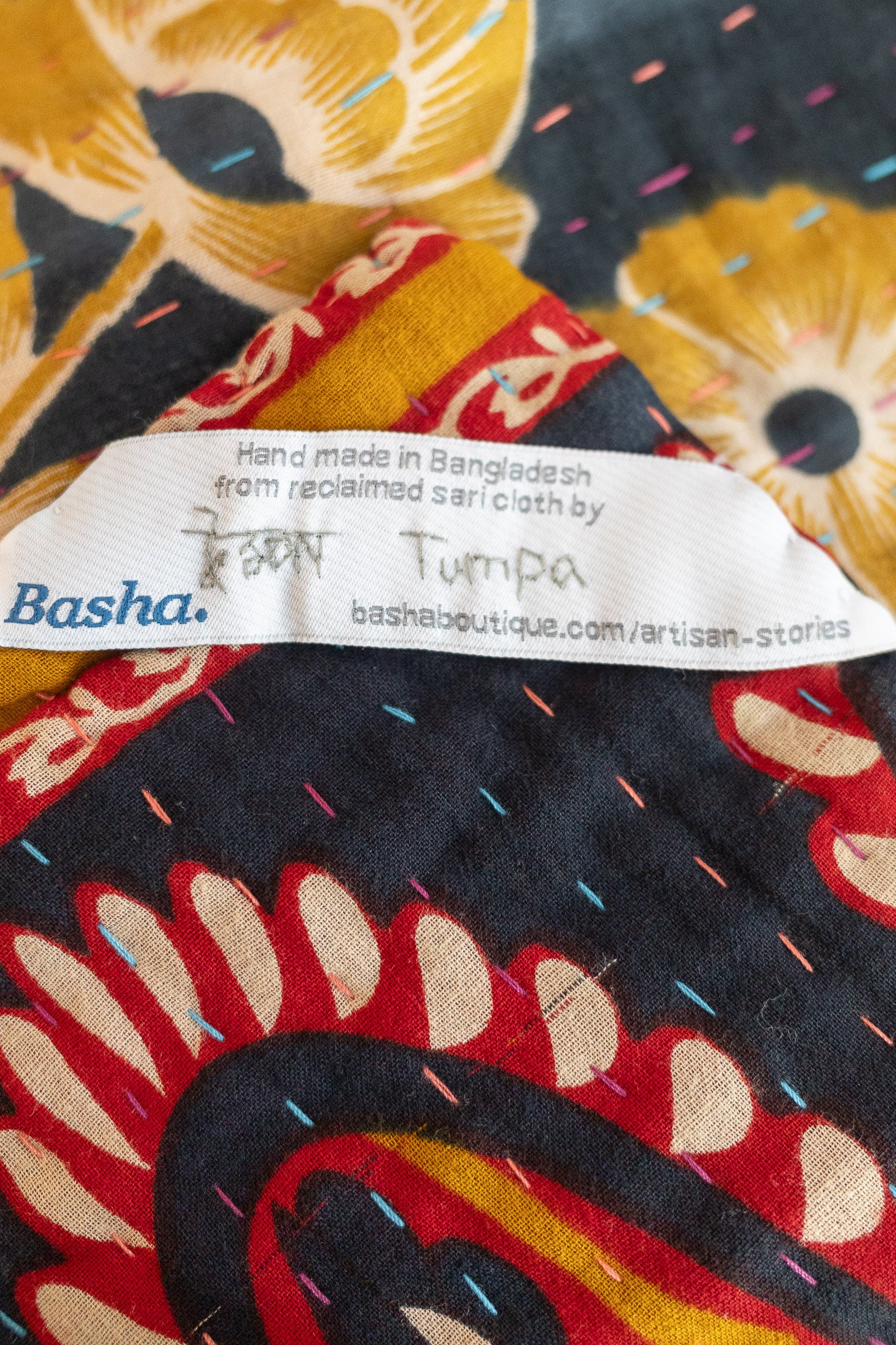 Poppy Large Kantha Throw