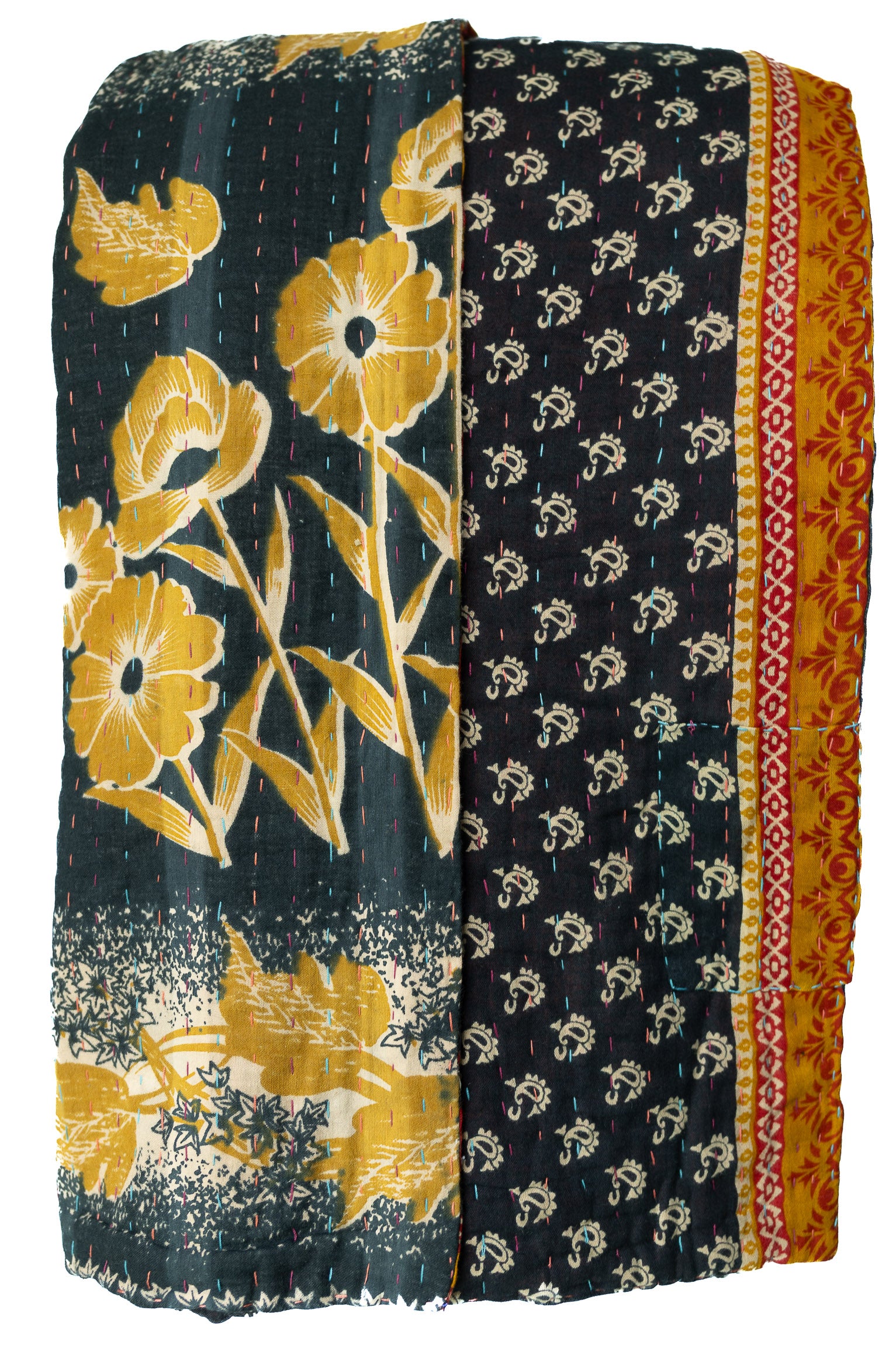 Poppy Large Kantha Throw