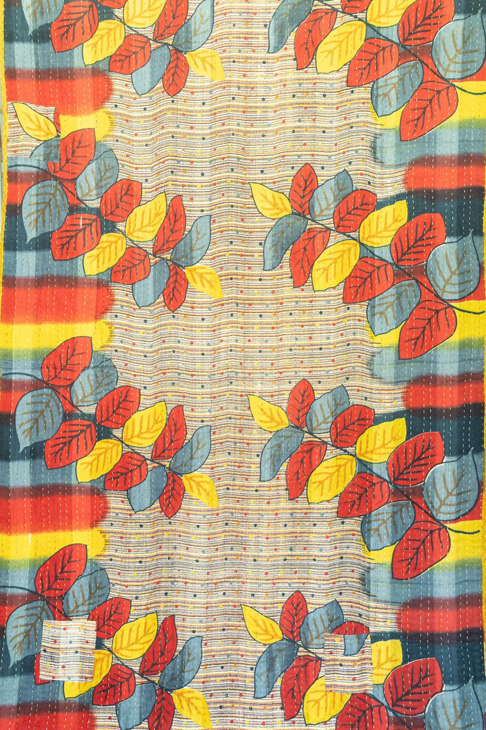 Pristine Kantha Throw Blanket
