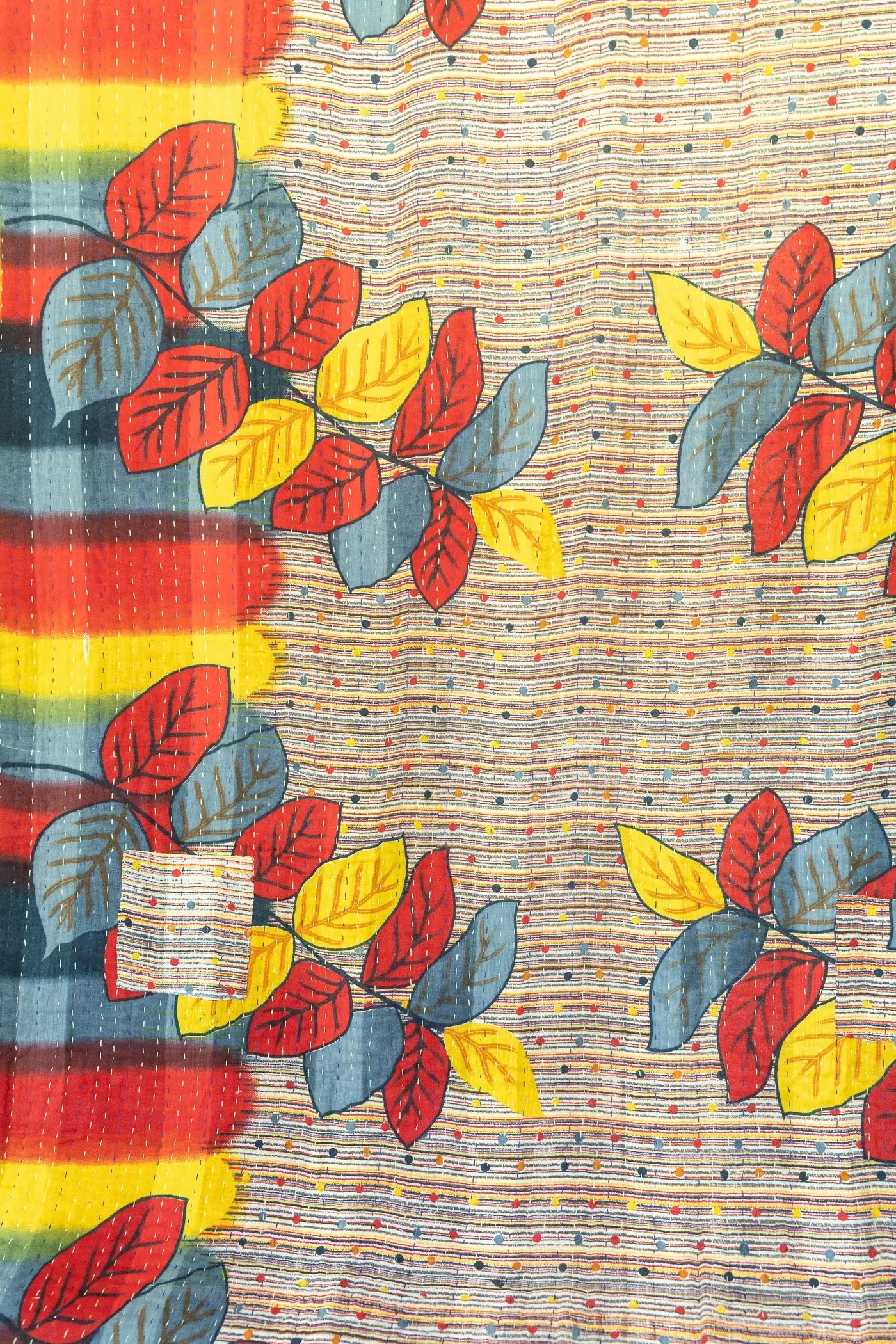 Pristine Kantha Throw Blanket