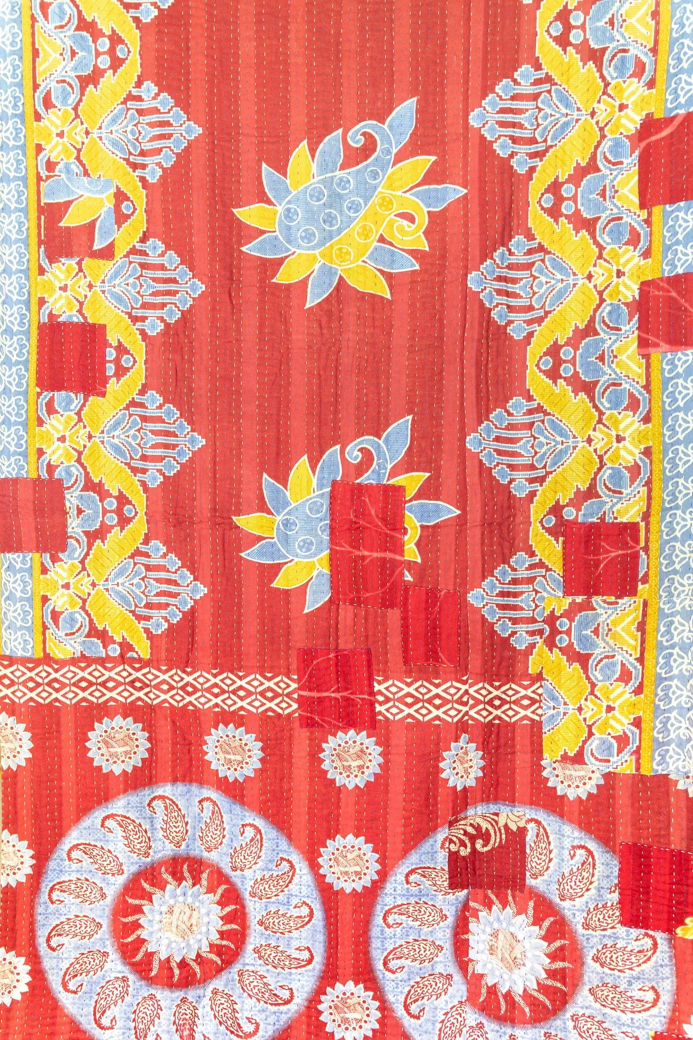 Pristine Kantha Throw Blanket