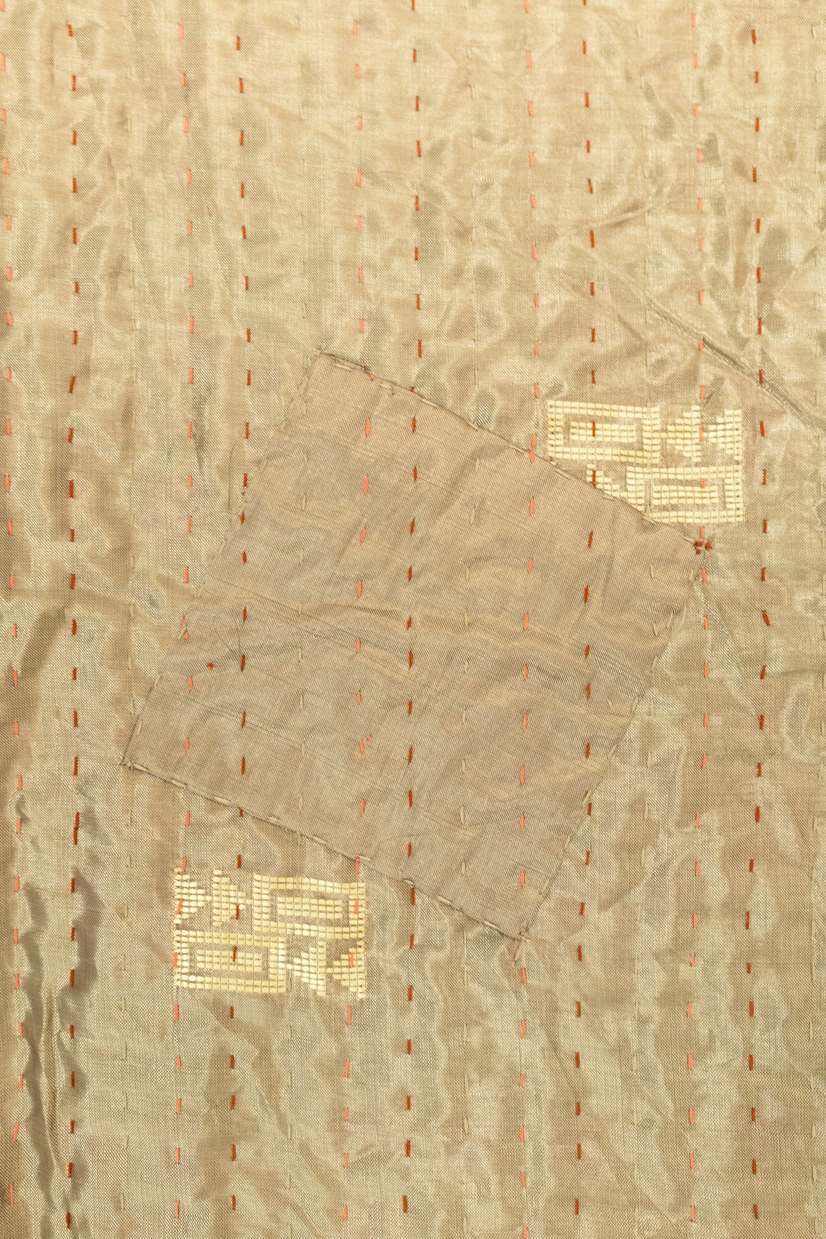 Quiet Silk Blend Kantha Throw