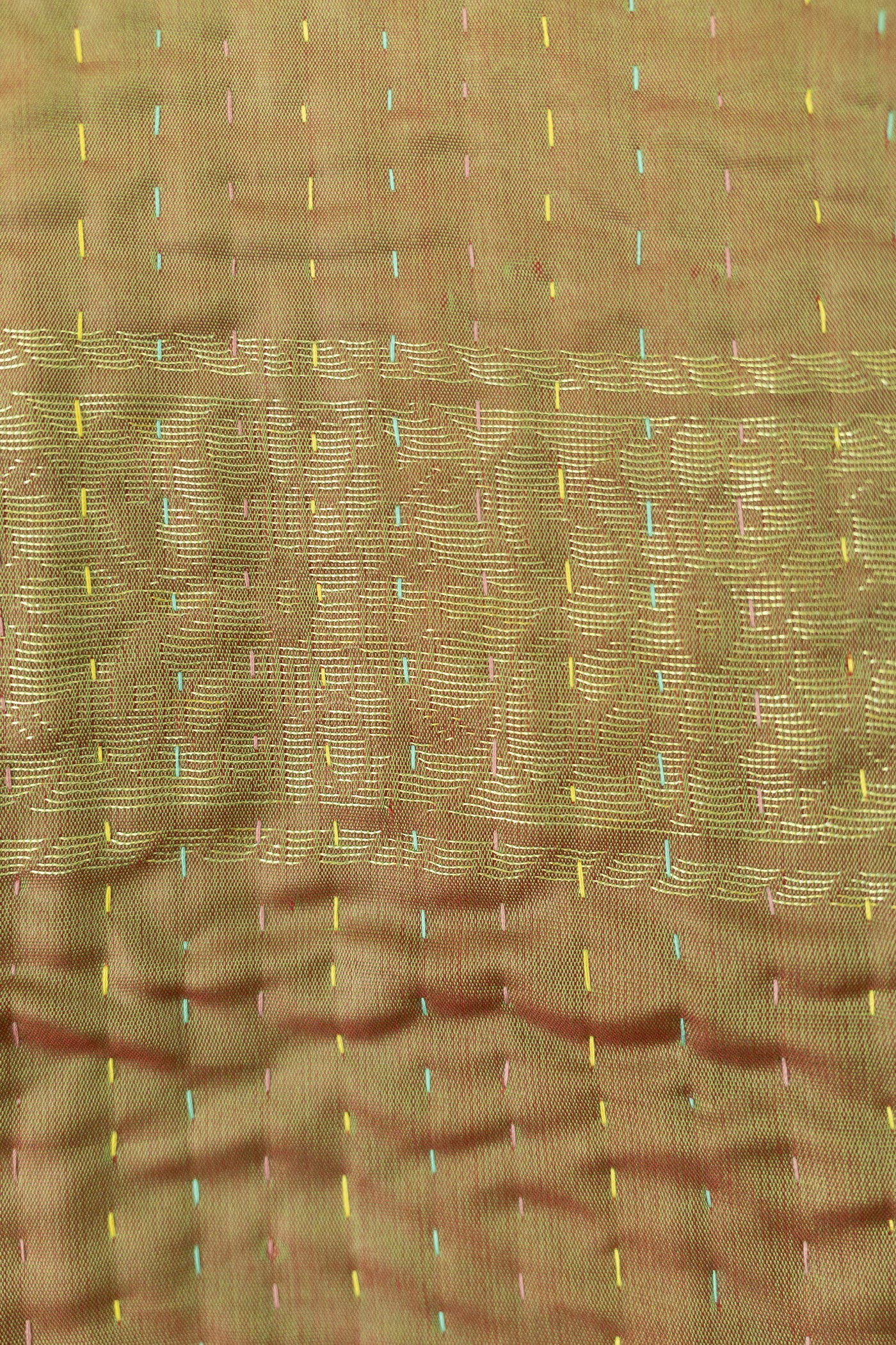 Rare Silk Blend Kantha Throw Blanket
