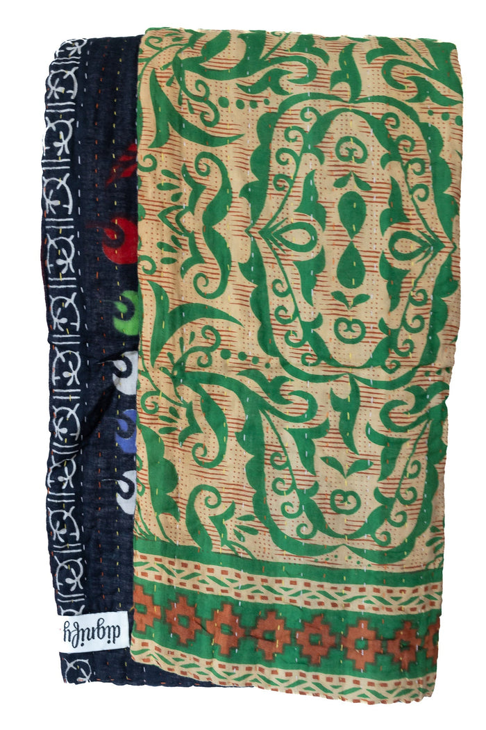 Kantha Throw Bed Quilt